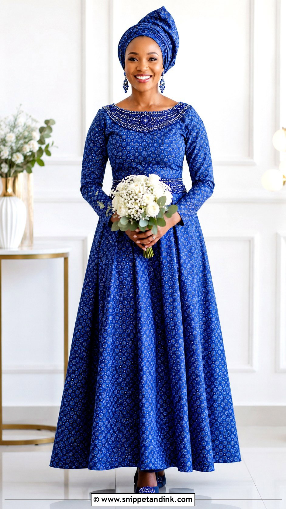 Shweshwe Wrap Wedding Dress - Snippet and Ink - 30 Shweshwe Wedding Dresses