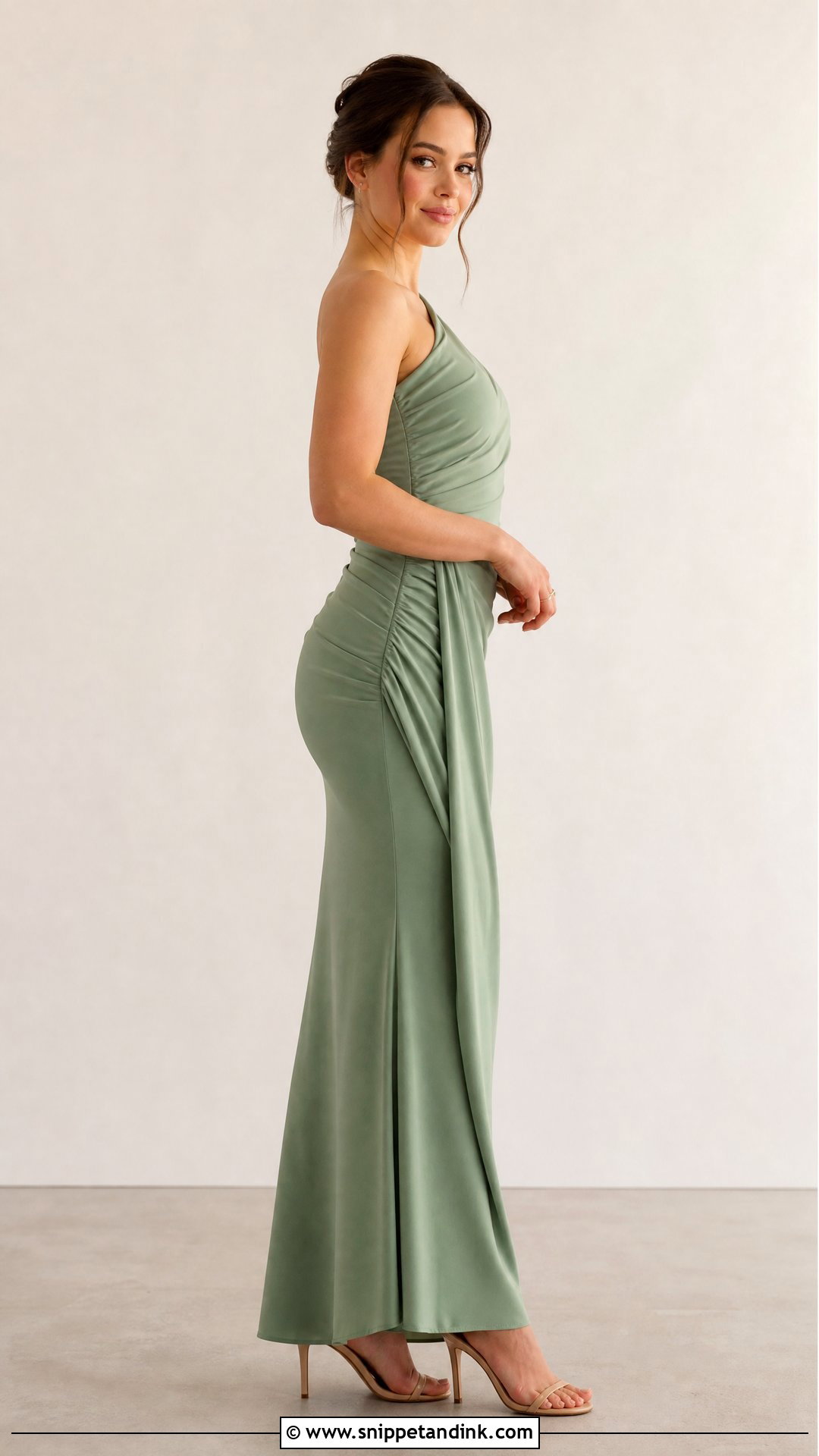Side Profile Gown Pose - Snippet and Ink - 25 Poses in Gown for Photoshoot Ideas