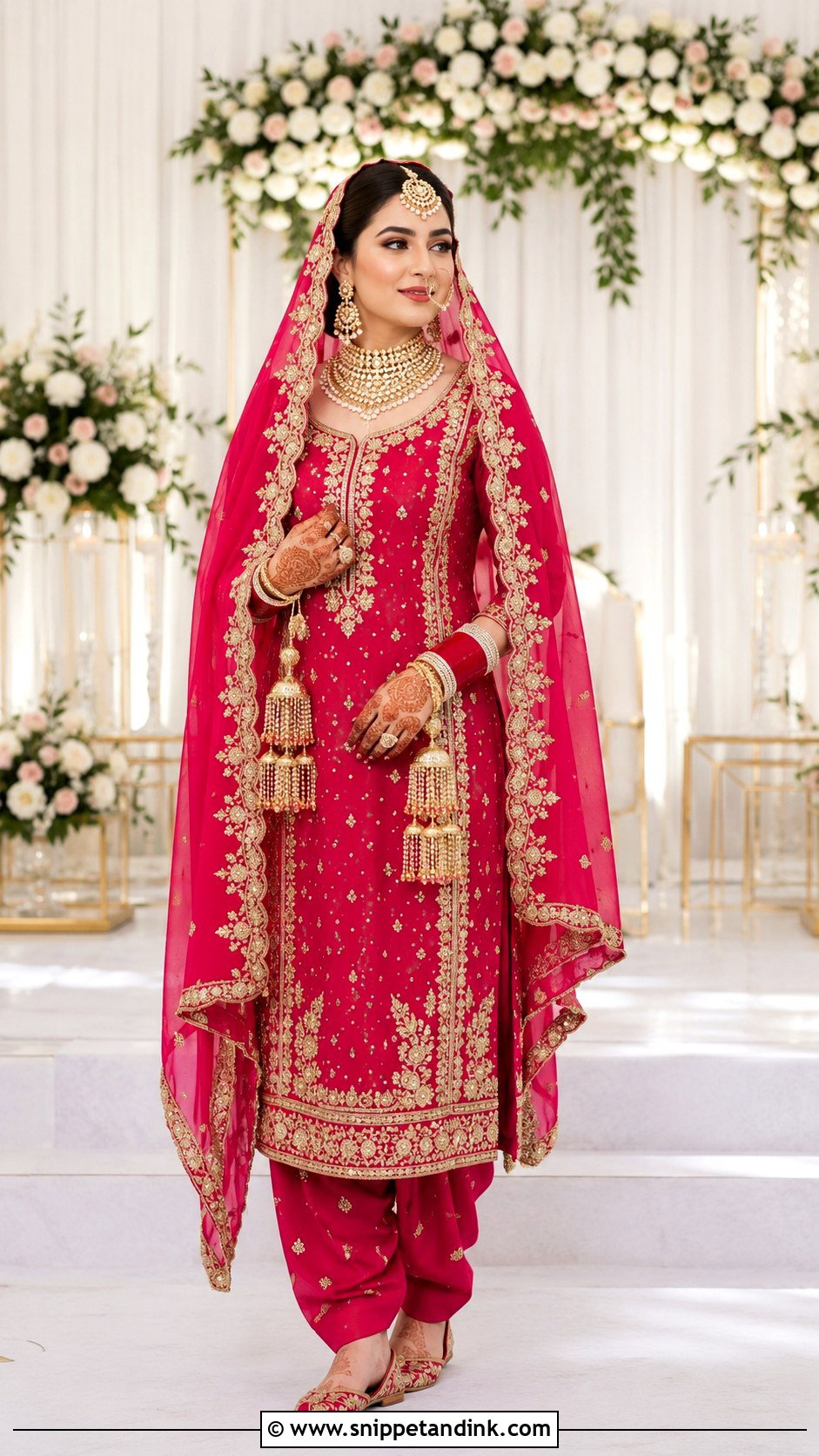 Sikh Bridal Salwar Suit - Snippet and Ink - 20 Desi Wedding Bride Ideas