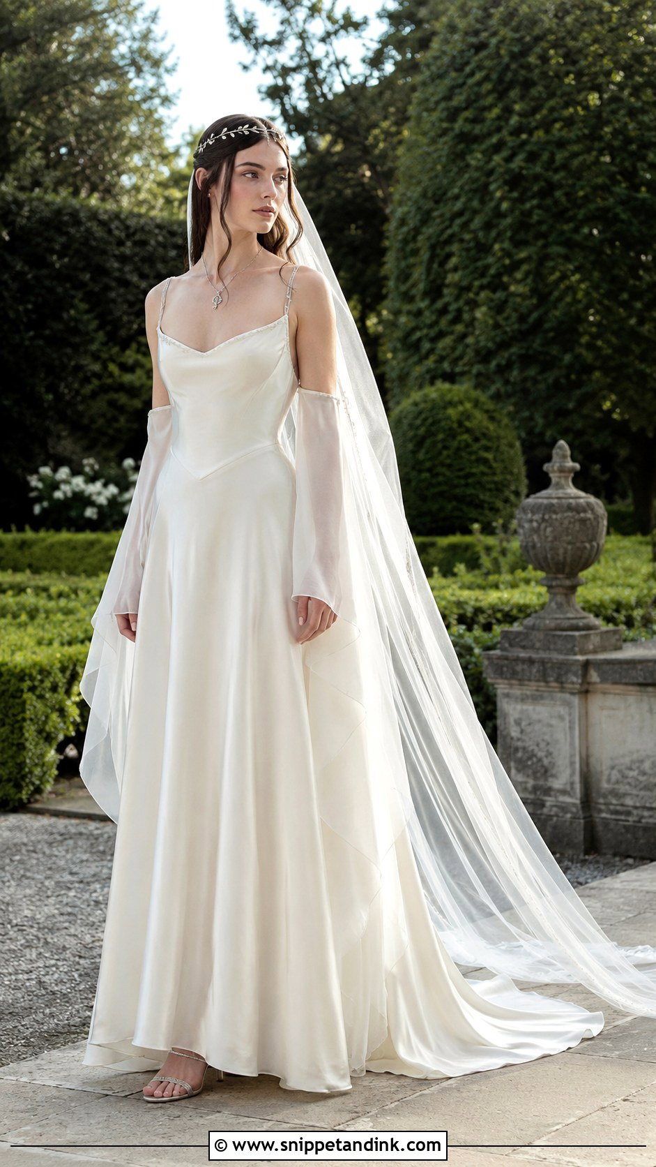 Silk A Line Arwen Wedding Dress - Snippet and Ink - 20 Arwen Wedding Dress Ideas