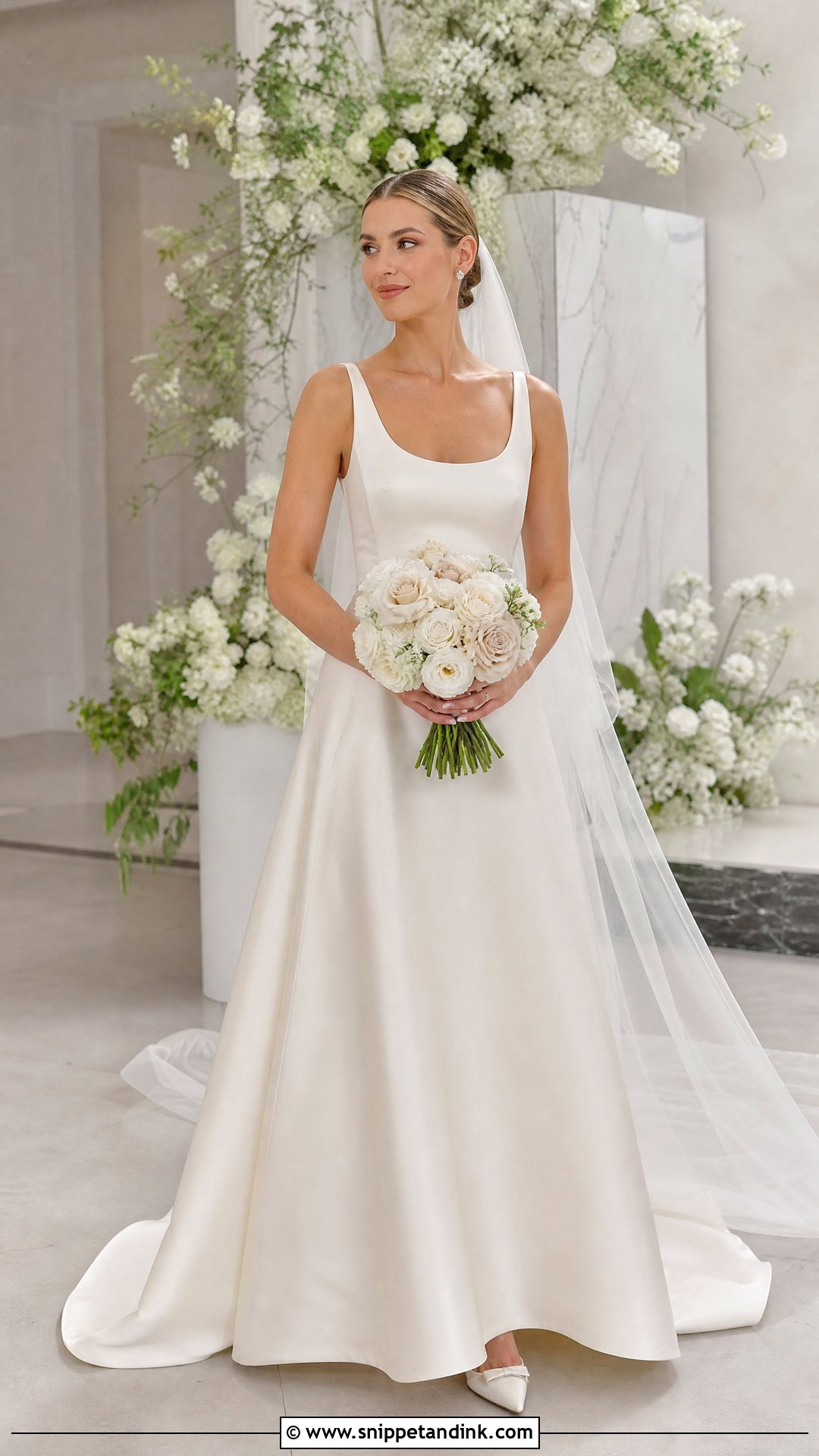 Silk A Line Bridal Dress - Snippet and Ink - 20 Silk Bridal Dress Ideas