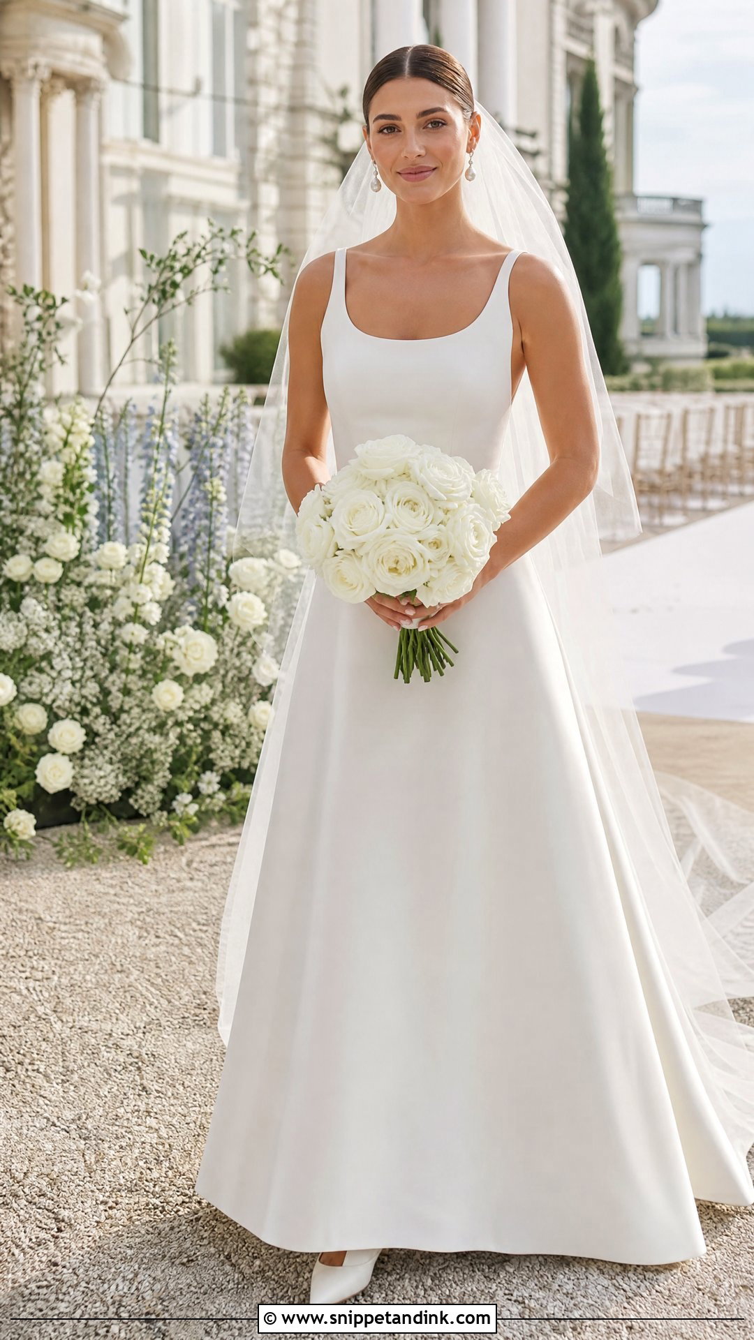 Silk A Line Bridal Gown - Snippet and Ink - 20 Silk Bridal Gown Ideas