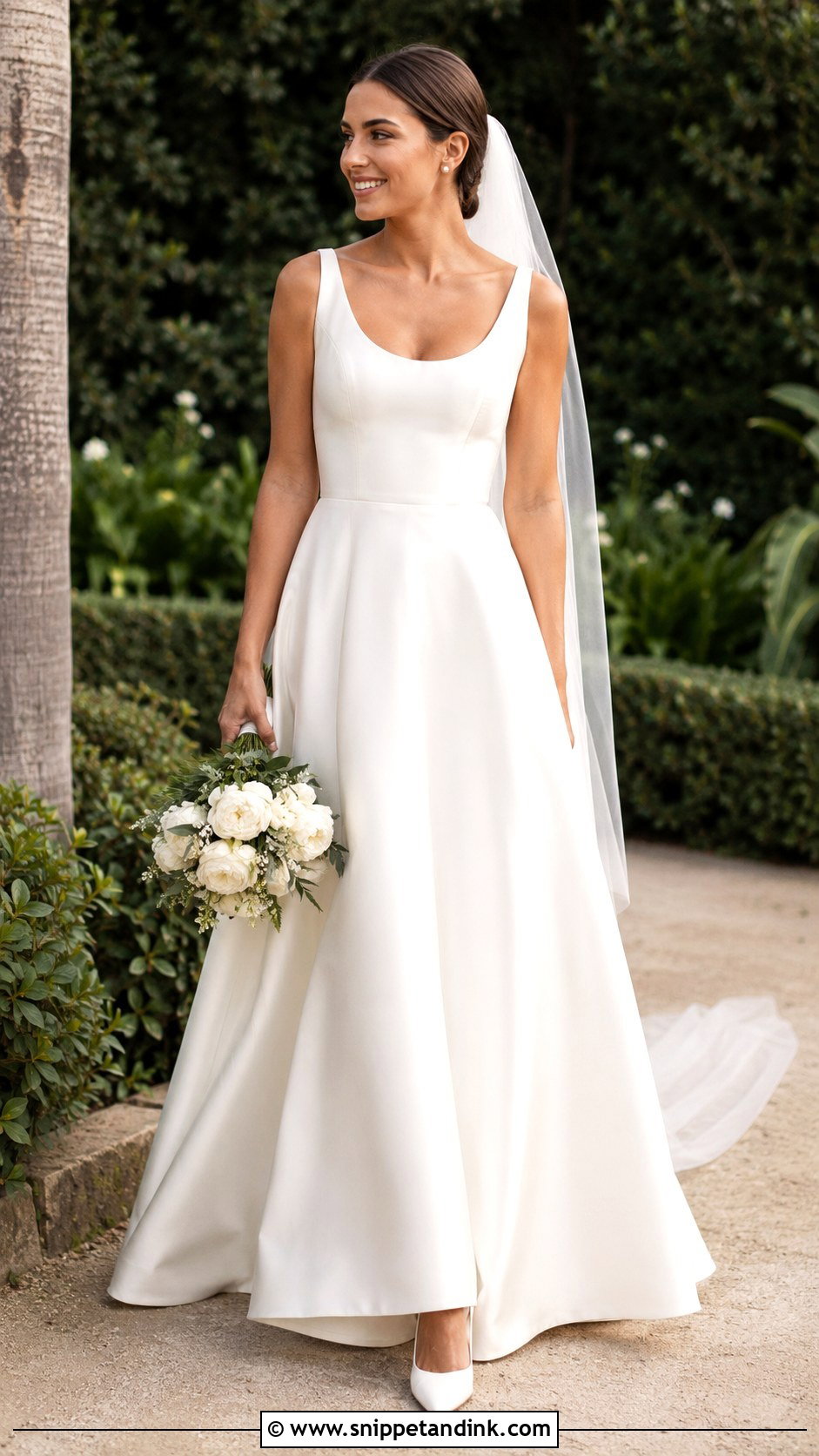 Silk A Line Wedding Dress - Snippet and Ink - 25 Silk Wedding Dresses