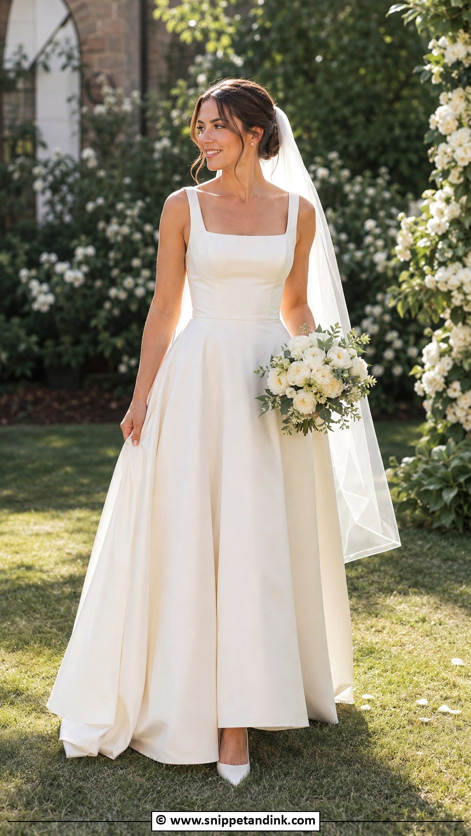Silk A Line Wedding Dress - Snippet and Ink - 35 Silk Wedding Dress Ideas