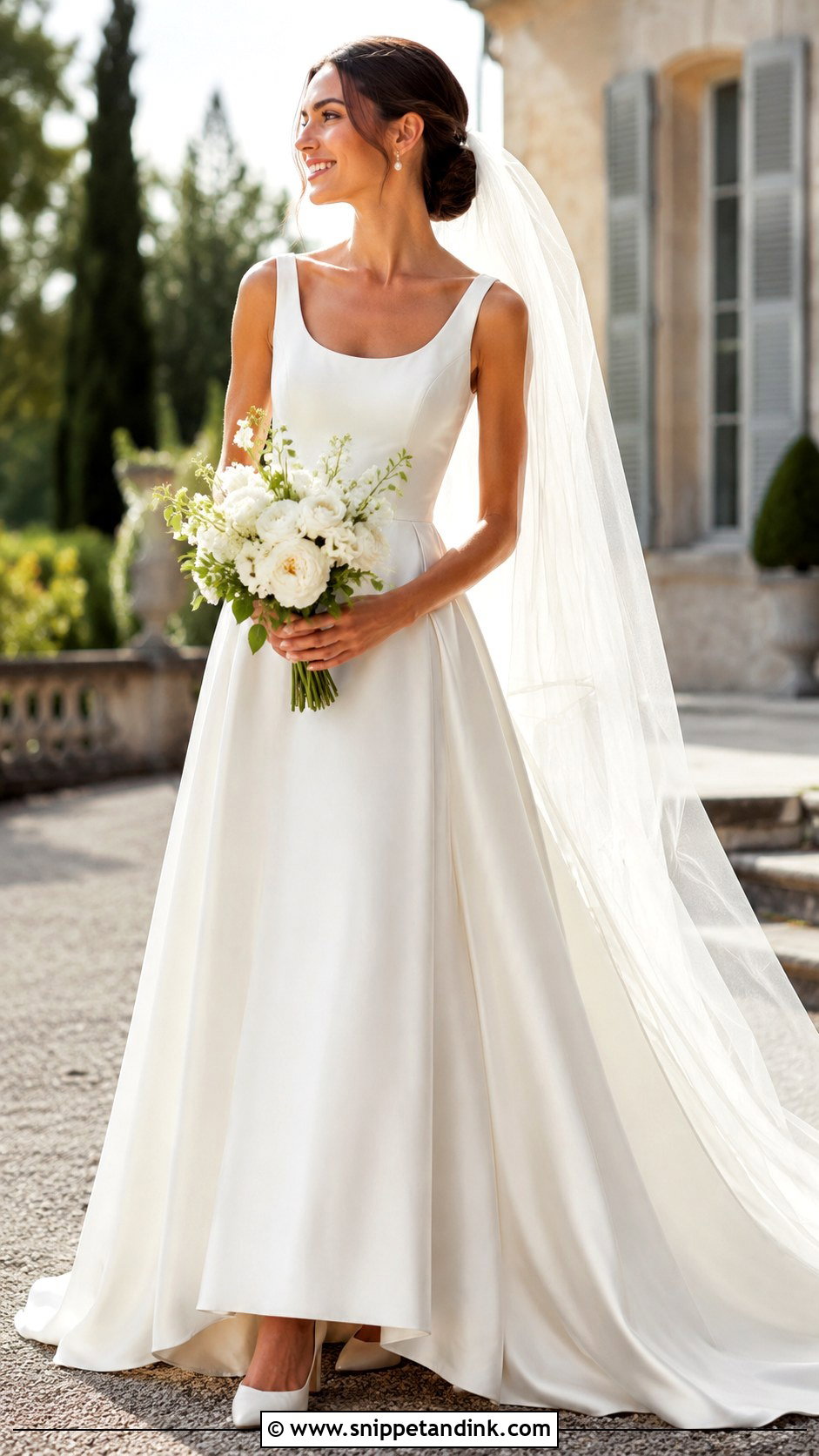 Silk A Line Wedding Gown - Snippet and Ink - 25 Silk Wedding Gown Ideas
