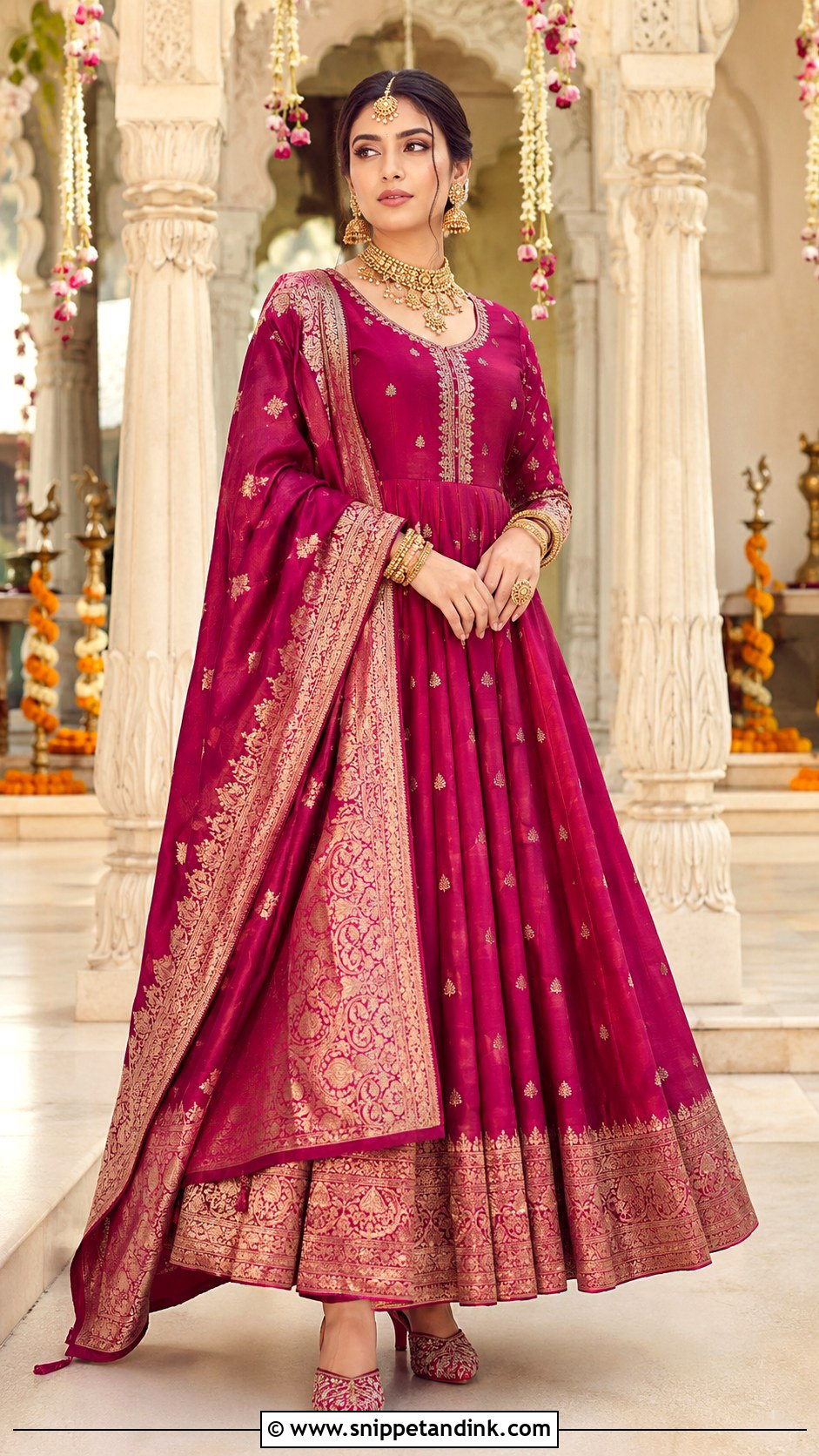 Silk Anarkali Dress For Wedding - Snippet and Ink - 25 Wedding Anarkali Dress Ideas