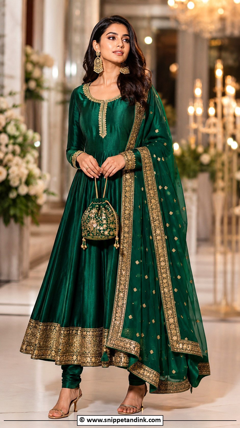 Silk Anarkali Kurta Set - Snippet and Ink - 25 Wedding Kurta Set for Women Ideas