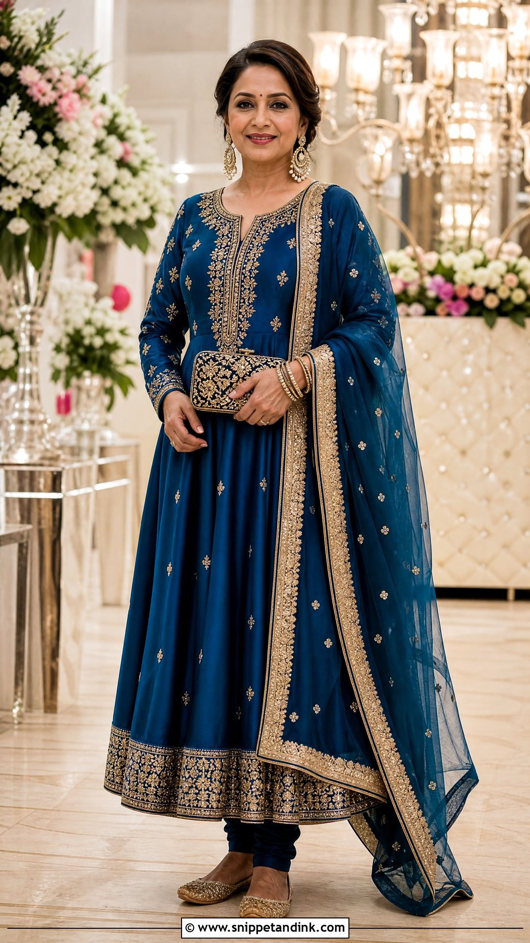 Silk Anarkali Suit For Bridal Mom - Snippet and Ink - 20 Indian Bridal Mom Dress Ideas