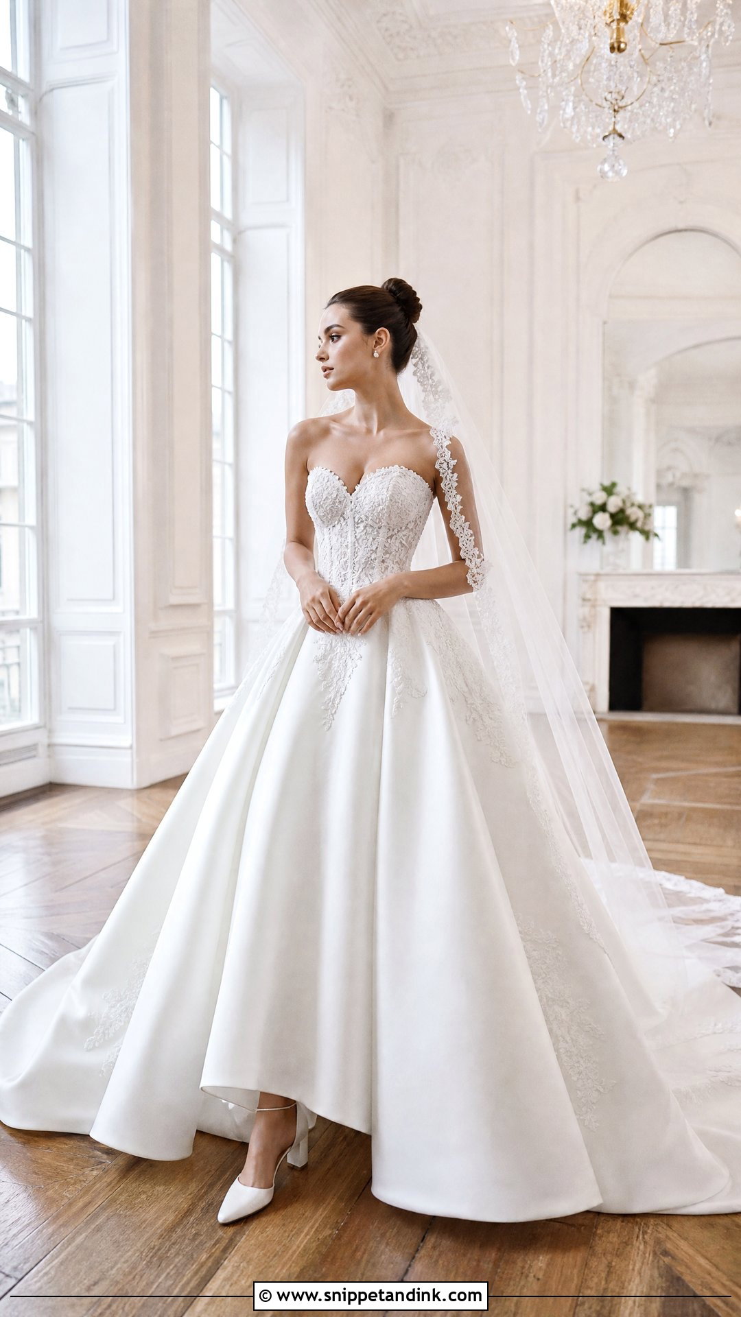 Silk And Lace Ball Gown Wedding Dress - Snippet and Ink - 25 Silk and Lace Wedding Dress Ideas