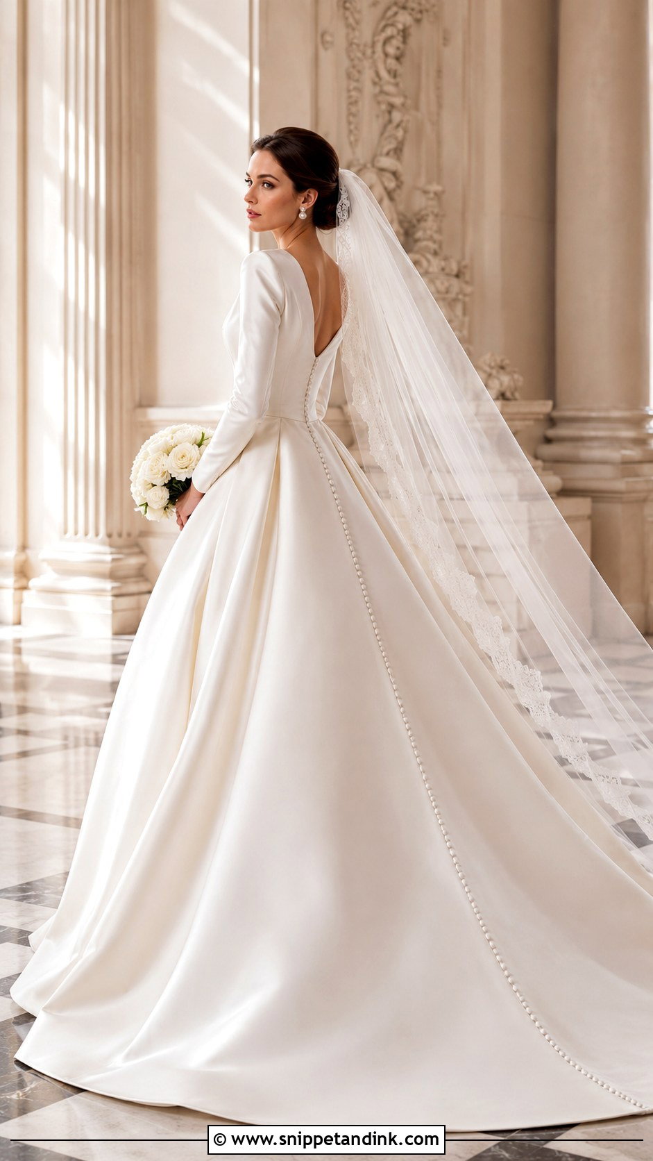 Silk Ball Gown Wedding Dress With Sleeves - Snippet and Ink - 25 Silk Wedding Dress with Sleeves