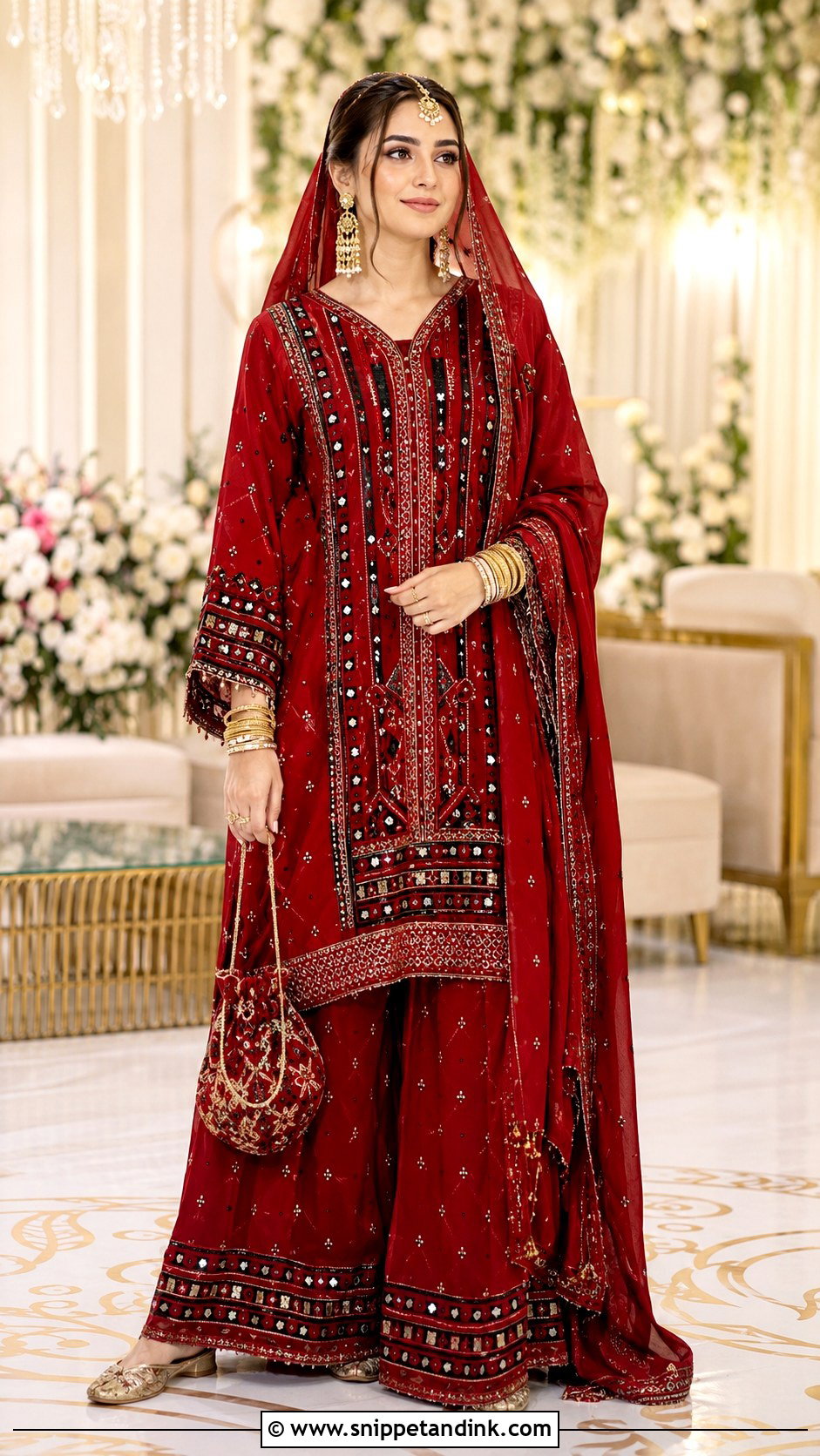 Silk Balochi Wedding Dress - Snippet and Ink - 20 Balochi Wedding Dresses