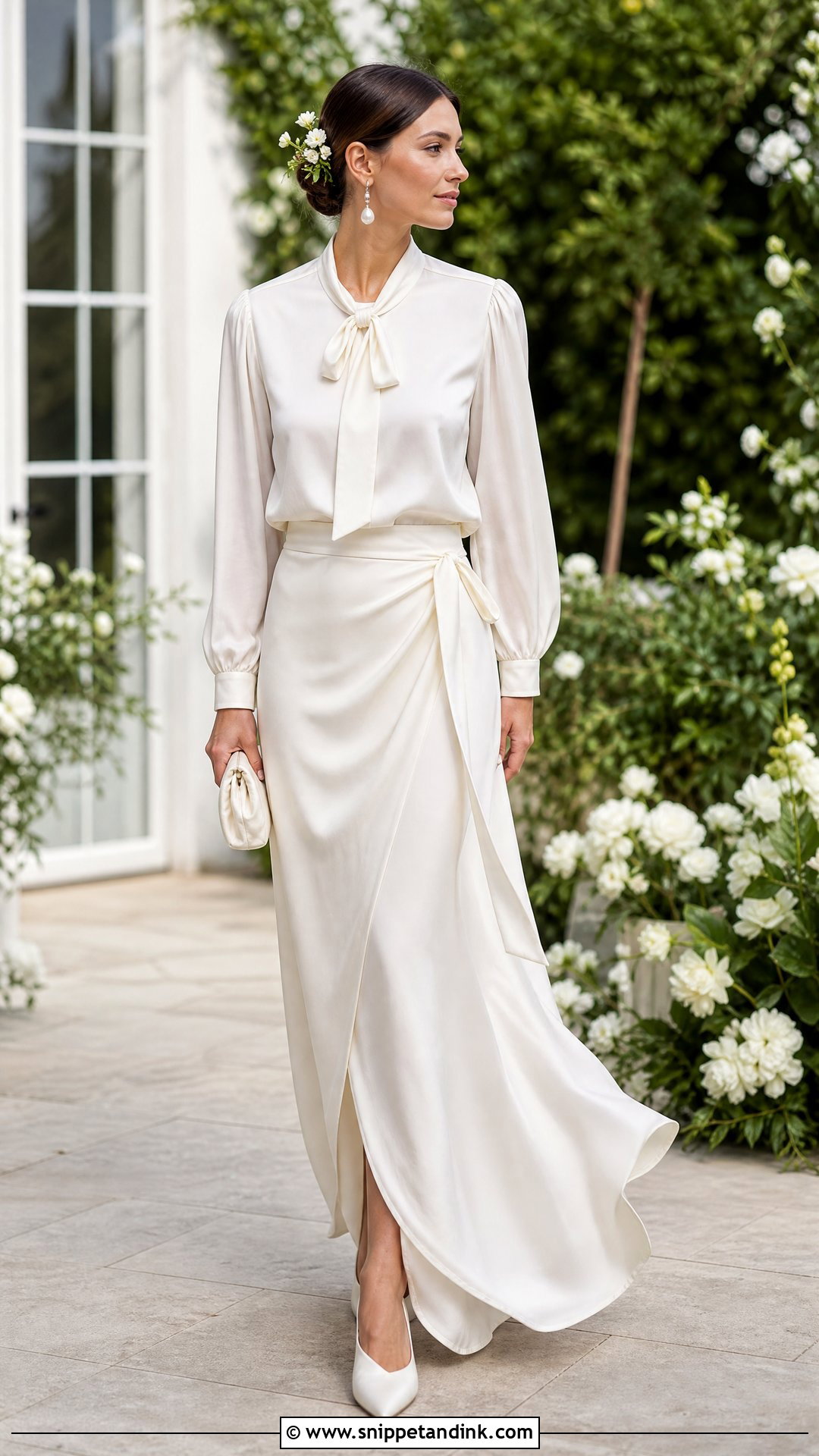 Silk Blouse And Wrap Skirt Bridal Separates - Snippet and Ink - 25 Bridal Separates Ideas