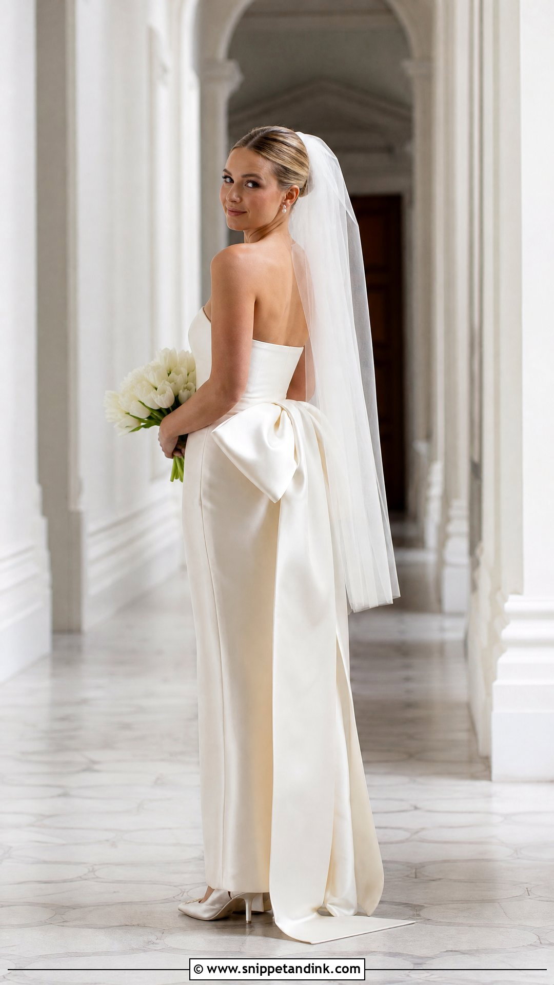 Silk Bridal Dress With Bow - Snippet and Ink - 20 Silk Bridal Dress Ideas