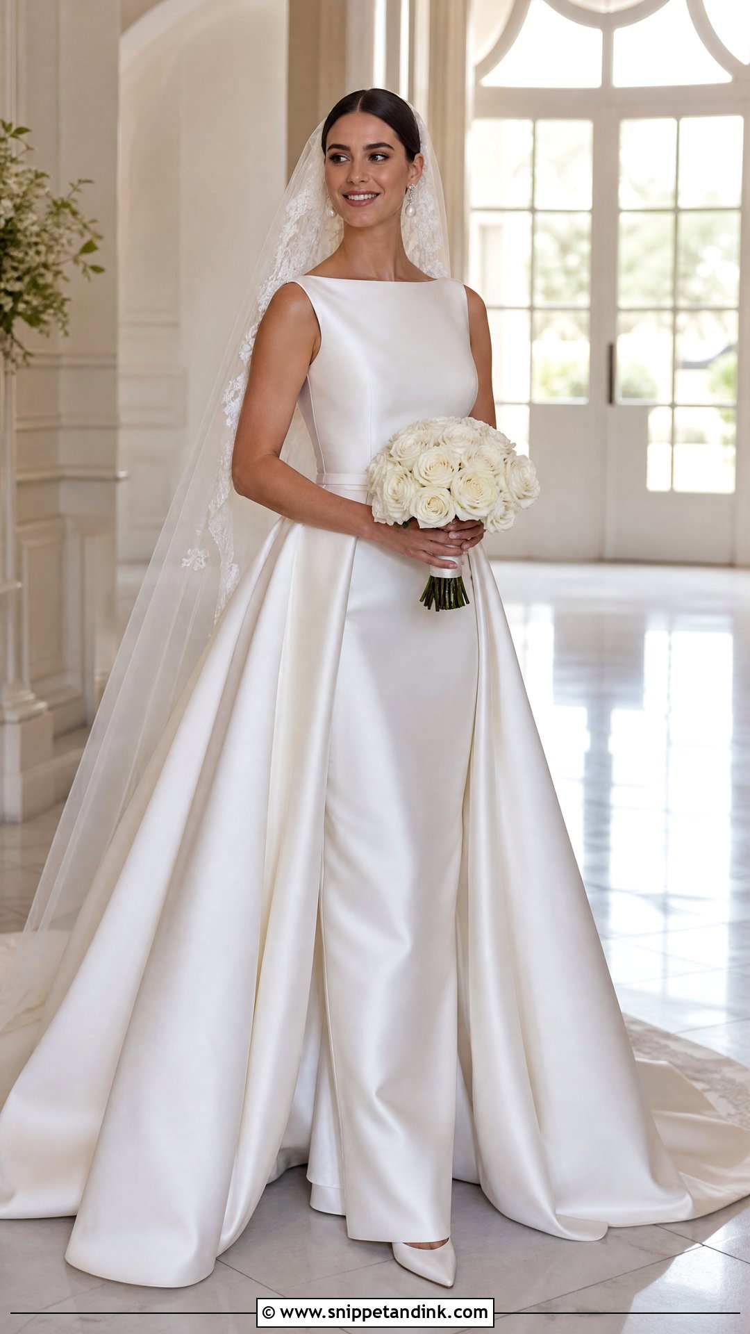 Silk Bridal Dress With Detachable Overskirt - Snippet and Ink - 20 Silk Bridal Dress Ideas