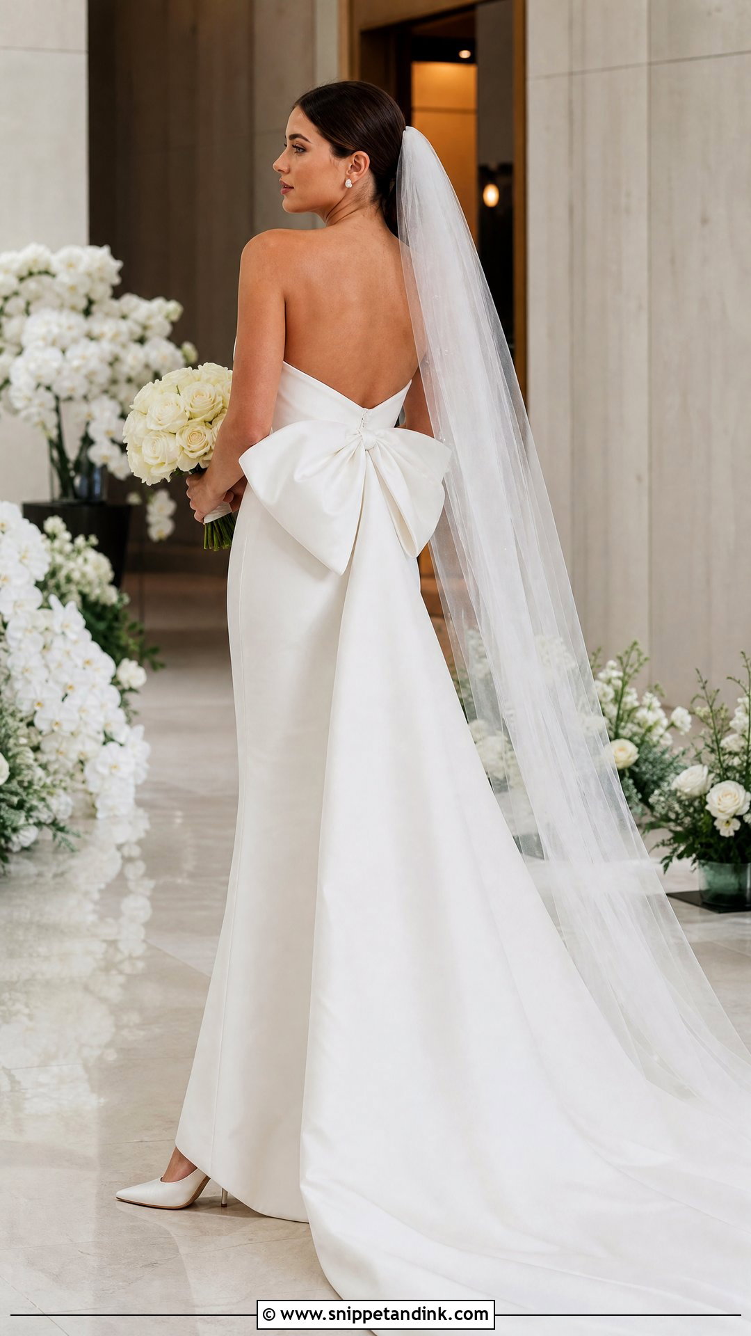 Silk Bridal Gown With Bow - Snippet and Ink - 20 Silk Bridal Gown Ideas