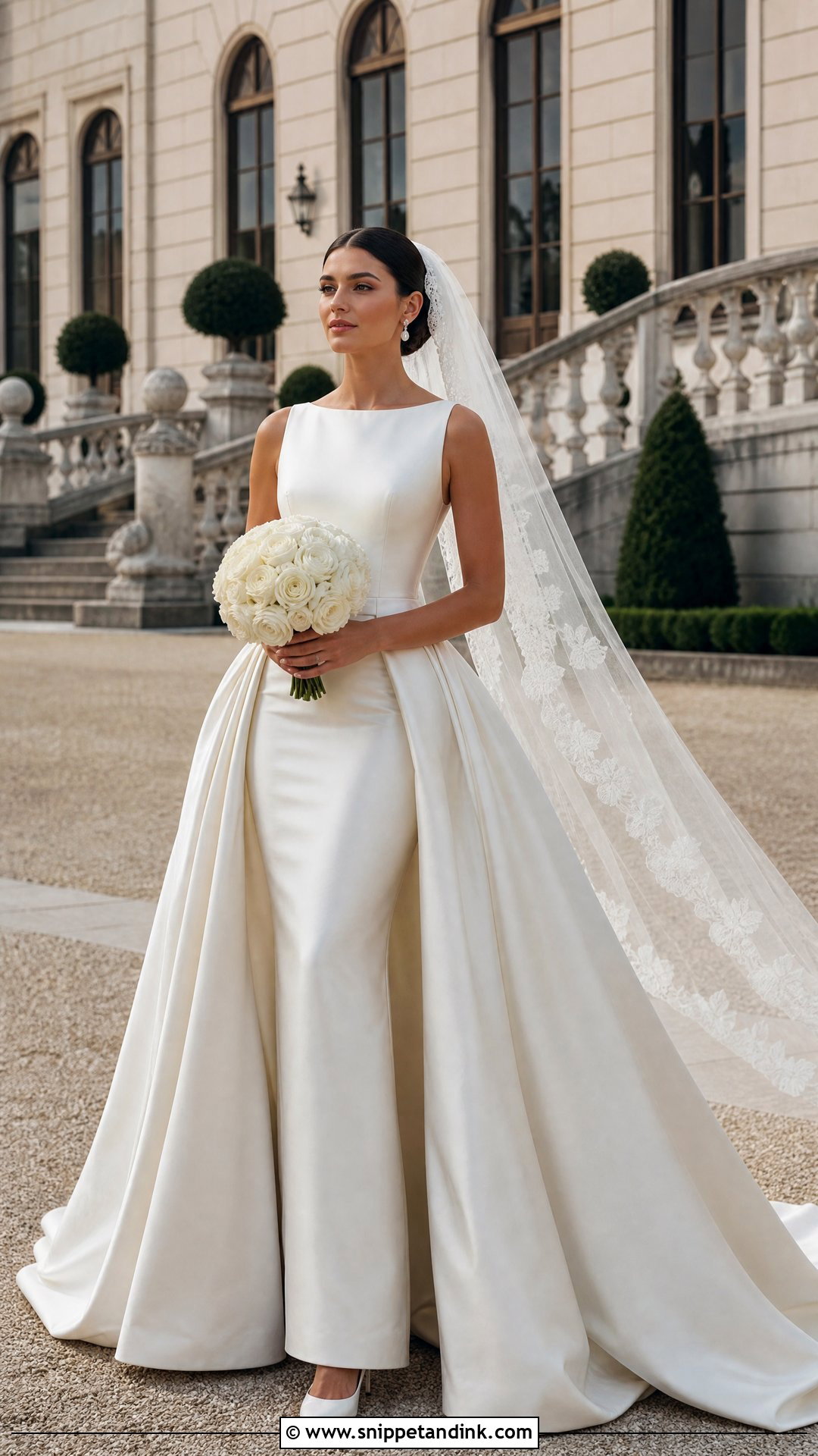 Silk Bridal Gown With Overskirt - Snippet and Ink - 20 Silk Bridal Gown Ideas