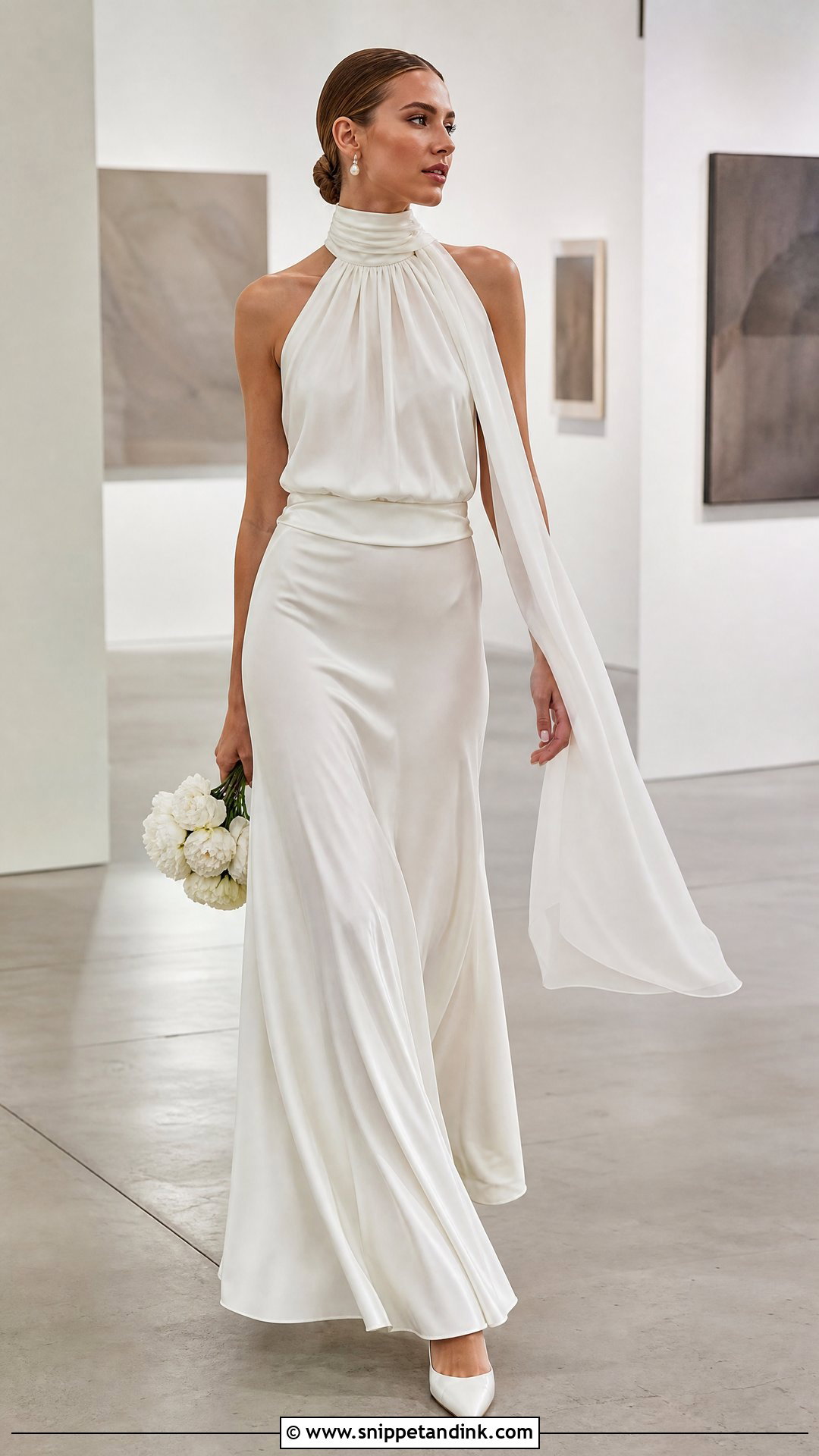 Silk Bridal Skirt With Halter Top - Snippet and Ink - 20 Bridal Skirt Ideas