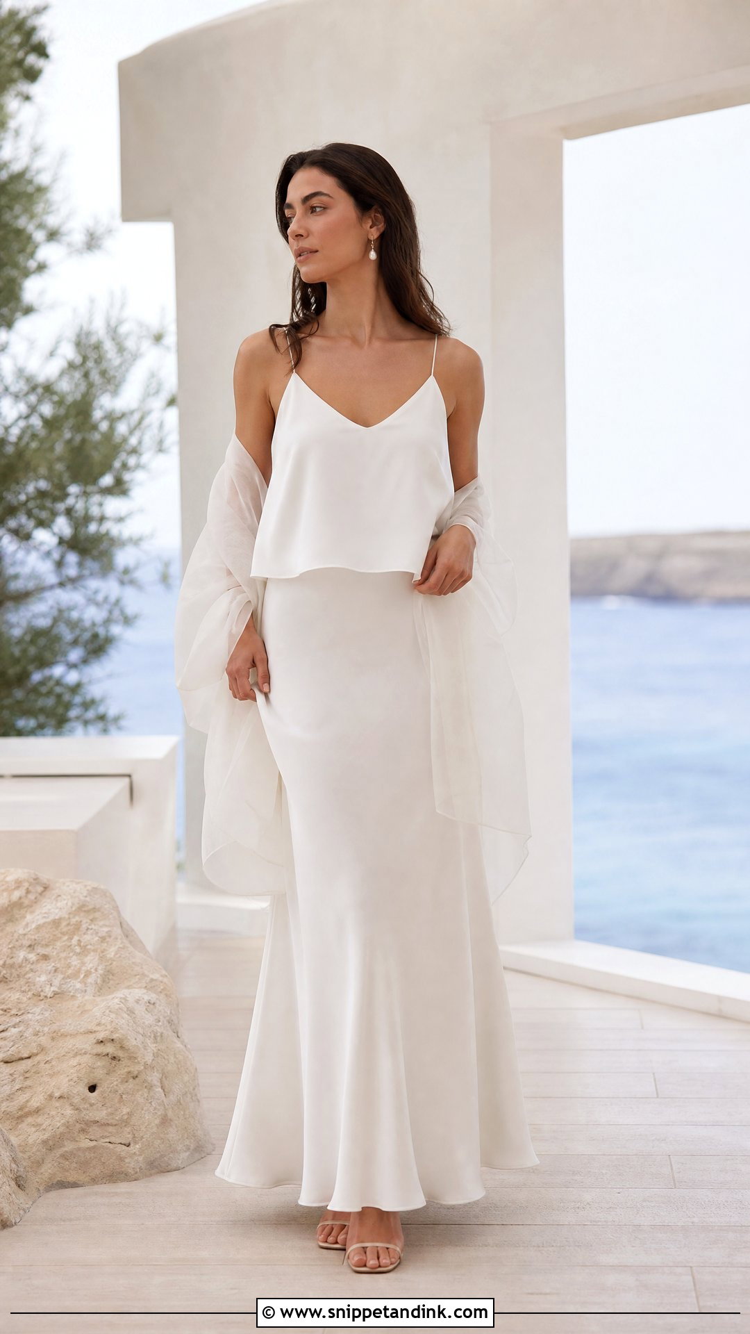 Silk Camisole With Bias Cut Wedding Skirt - Snippet and Ink - 20 Wedding Skirt Separate Ideas
