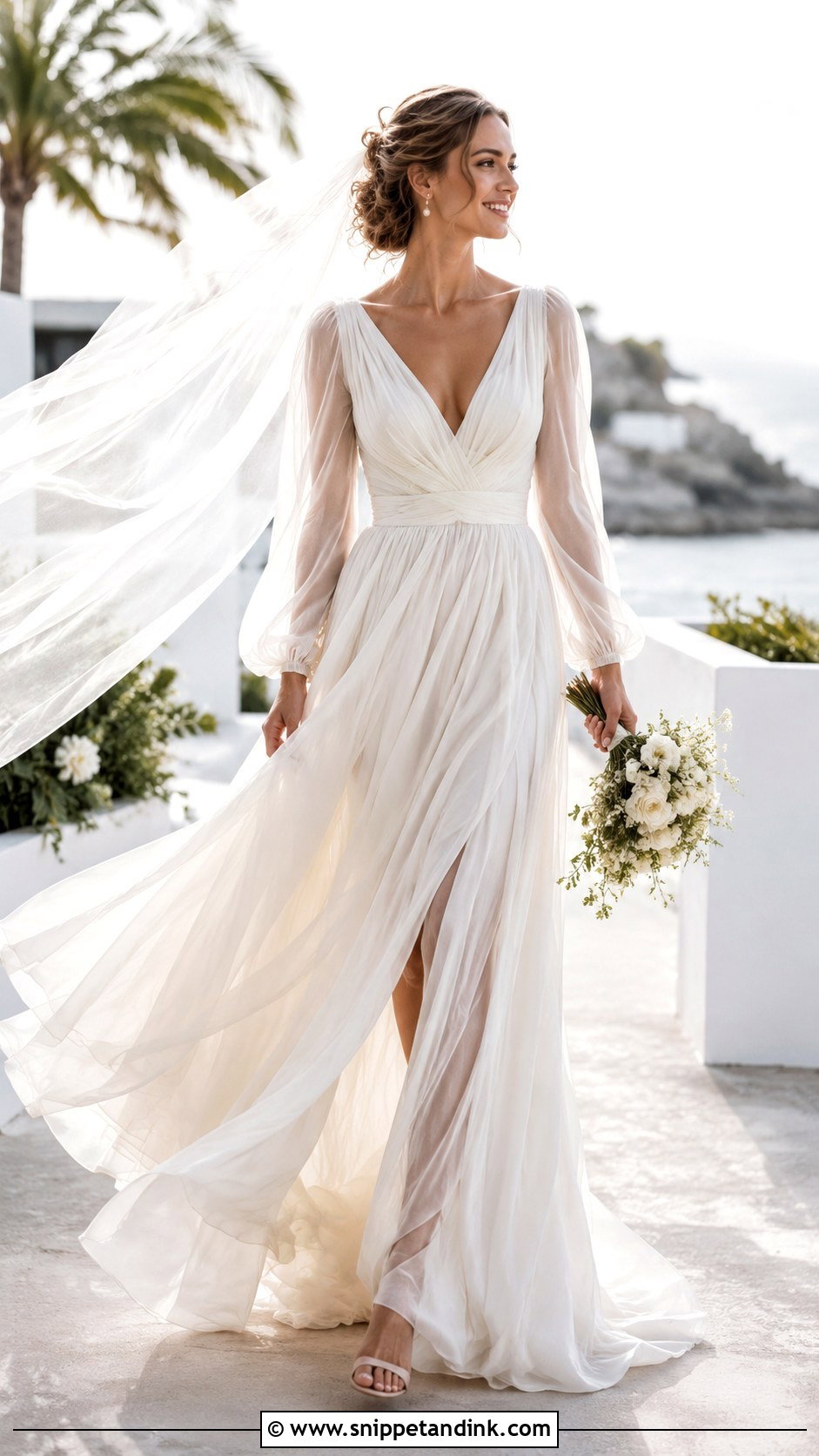 Silk Chiffon Wedding Dress With Sleeves - Snippet and Ink - 25 Silk Wedding Dress with Sleeves