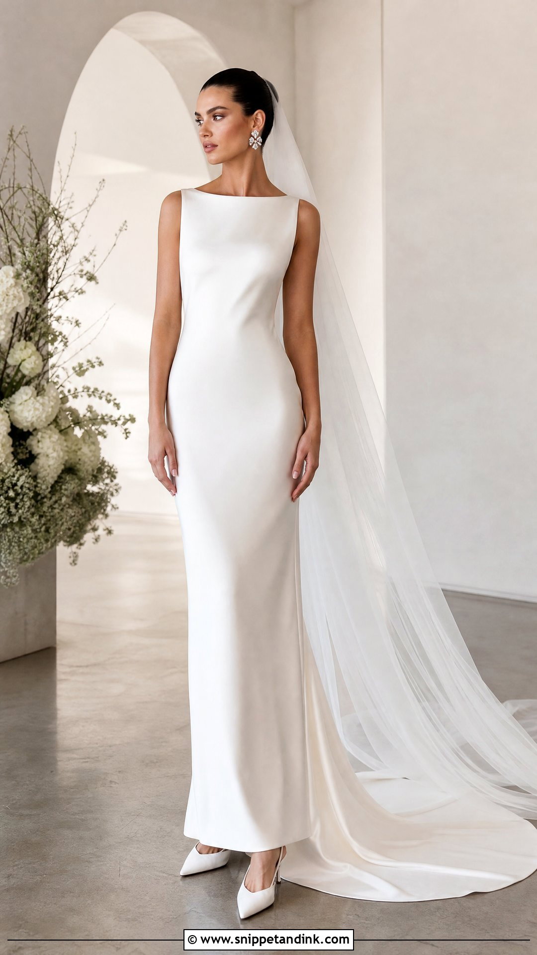 Silk Column Bridal Dress - Snippet and Ink - 20 Silk Bride Dress Ideas