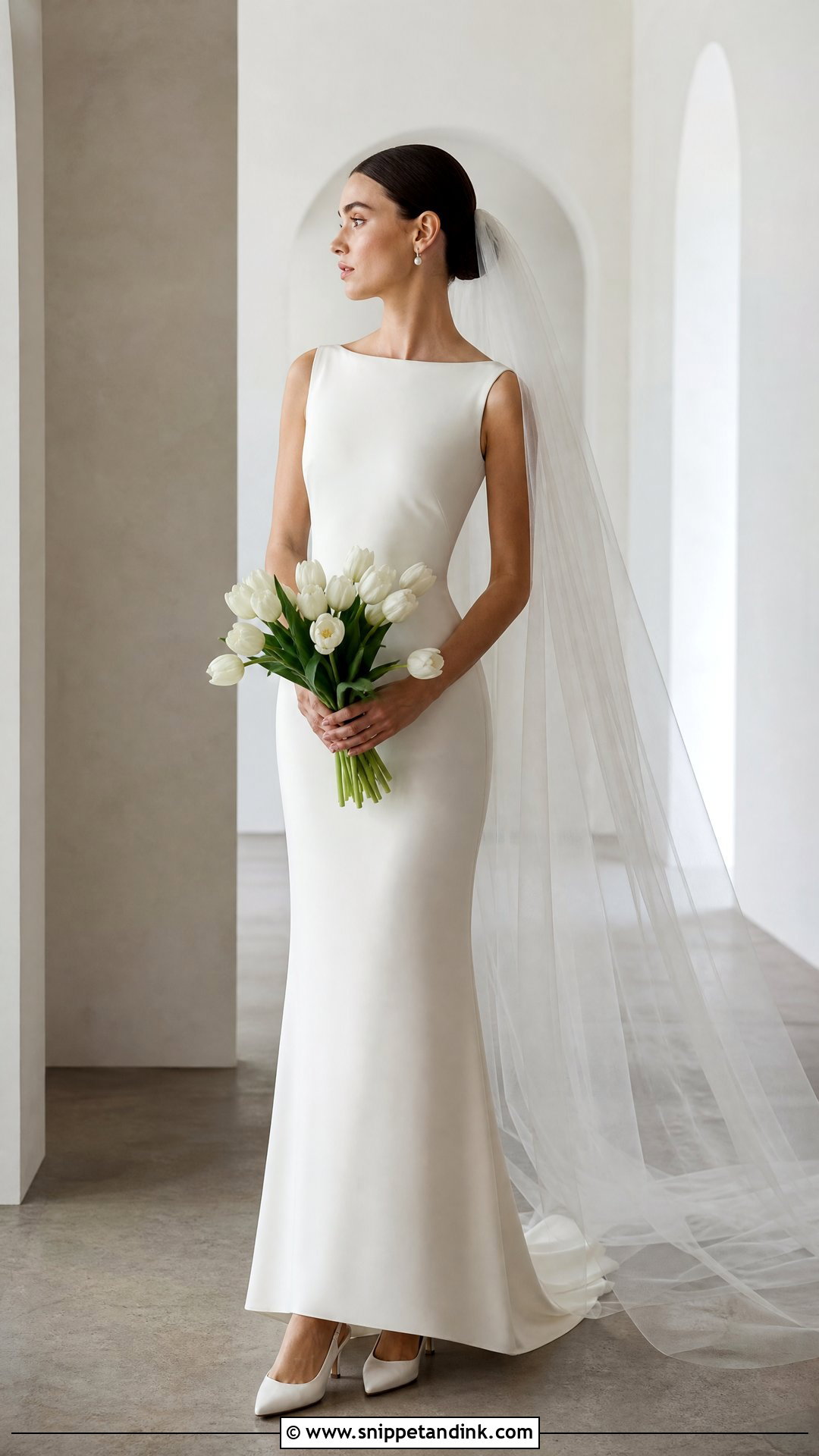 Silk Column Bridal Dress - Snippet and Ink - 20 Silk Bridal Dress Ideas