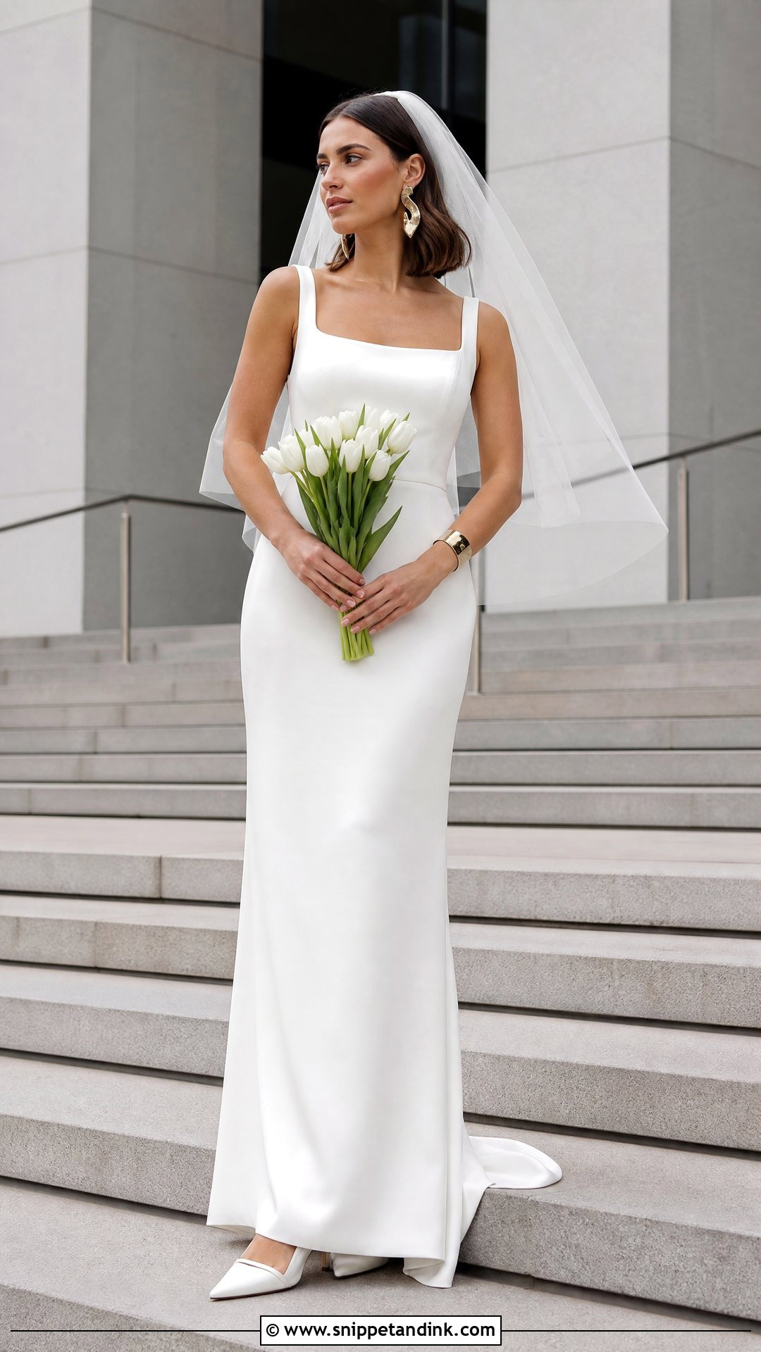 Silk Column Bridal Gown - Snippet and Ink - 20 Silk Bridal Gown Ideas