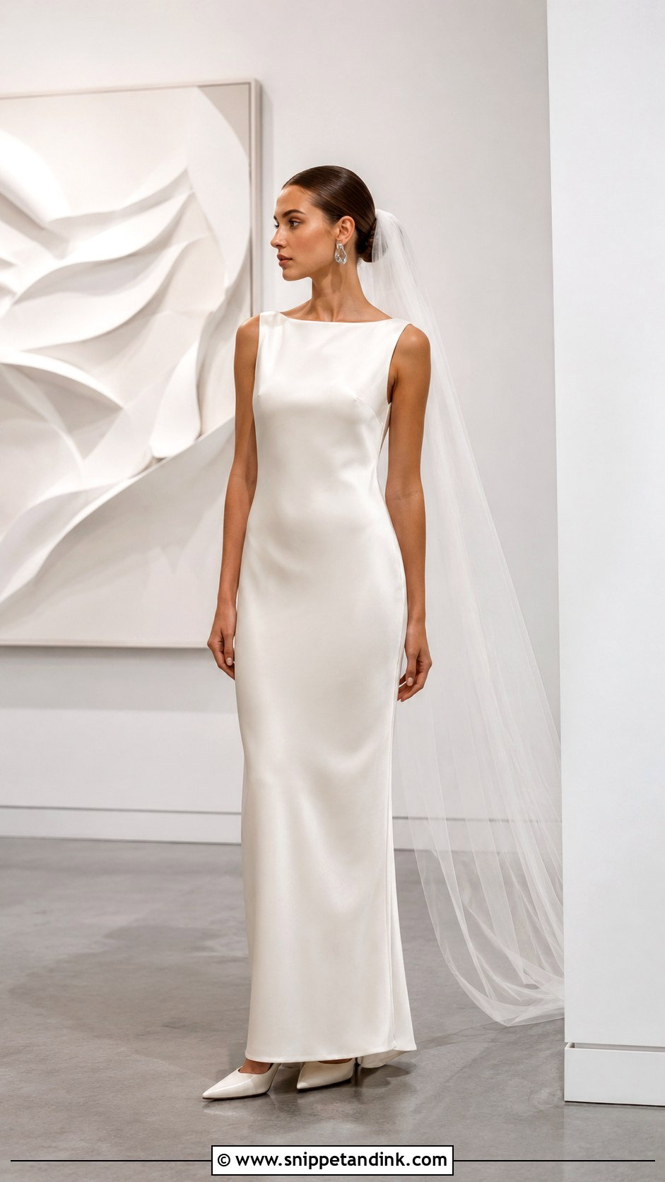 Silk Column Wedding Dress - Snippet and Ink - 25 Silk Wedding Dresses