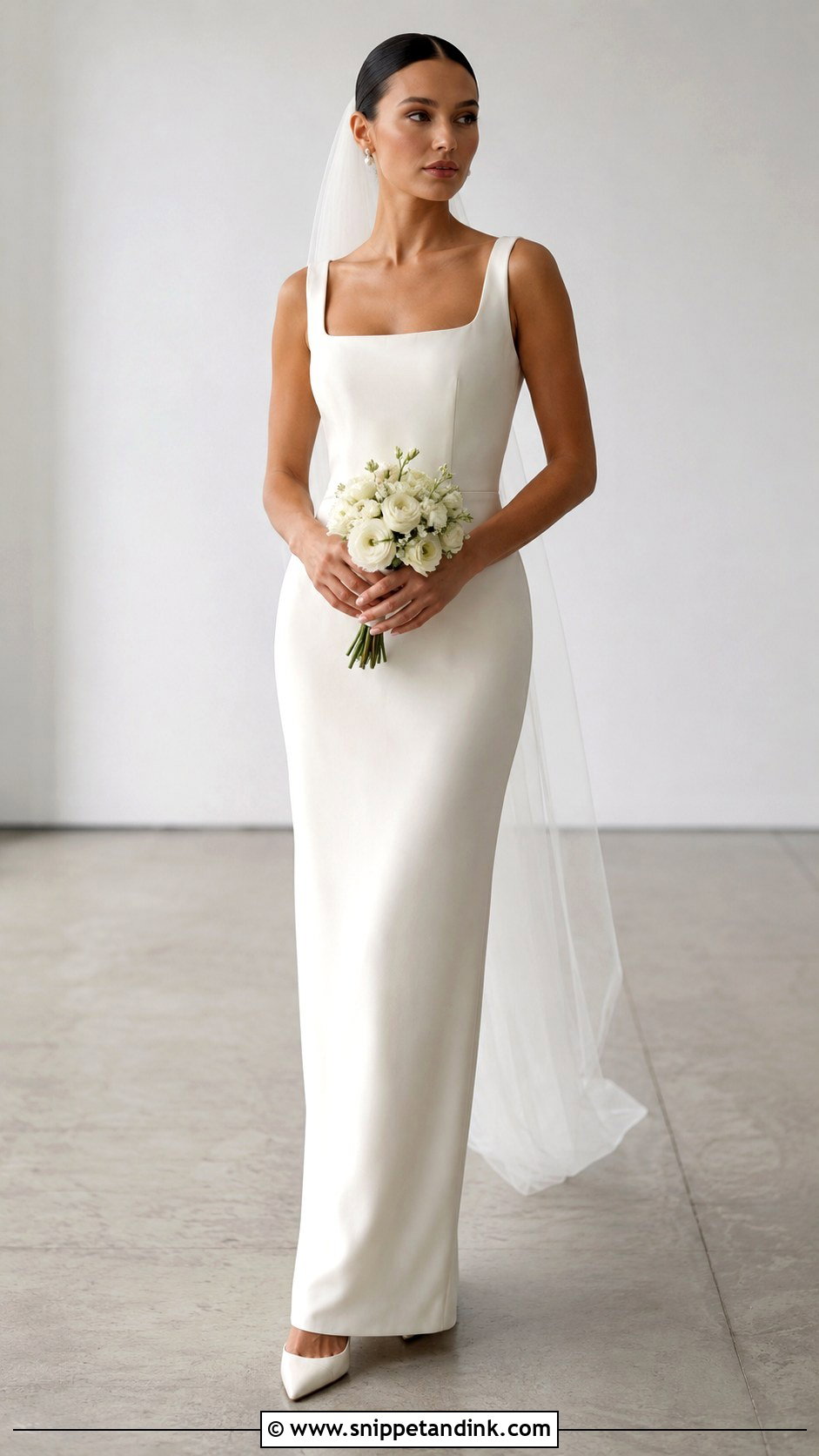 Silk Column Wedding Dress - Snippet and Ink - 25 Silk Wedding Gown Ideas