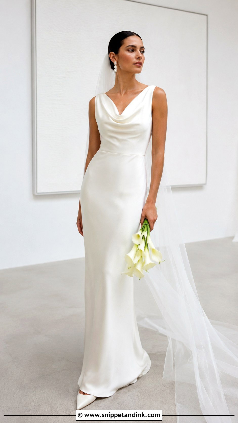 Silk Column Wedding Dress - Snippet and Ink - 20 Rich Wedding Dress Ideas