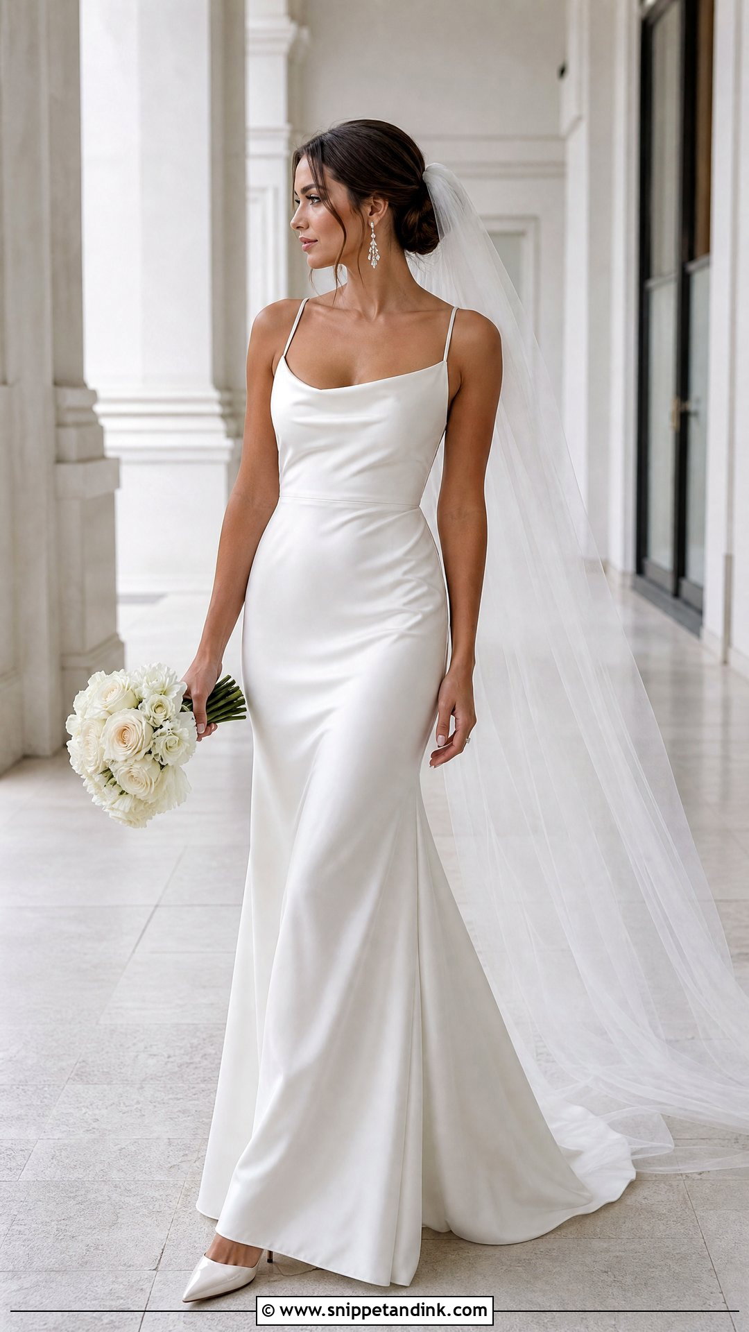 Silk Cowl Neck Wedding Dress - Snippet and Ink - 20 Satin Simple Silk Wedding Dress Ideas