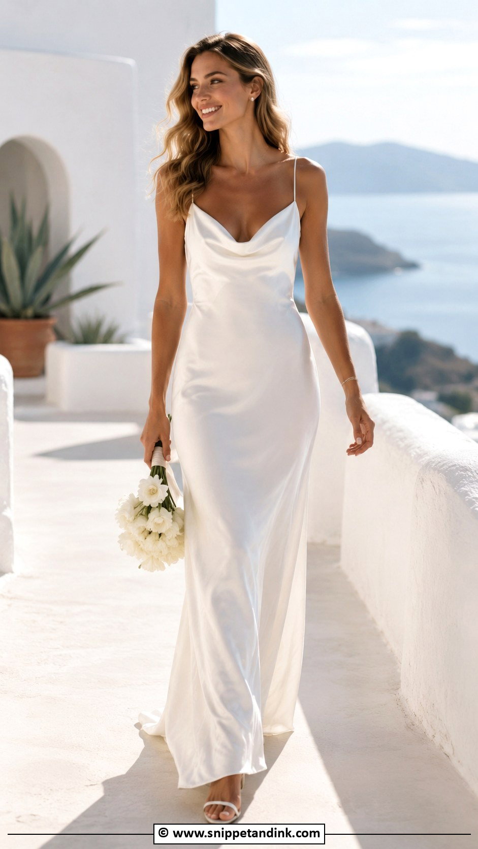 Silk Cowl Neck Wedding Dress - Snippet and Ink - 35 Silk Wedding Dress Ideas