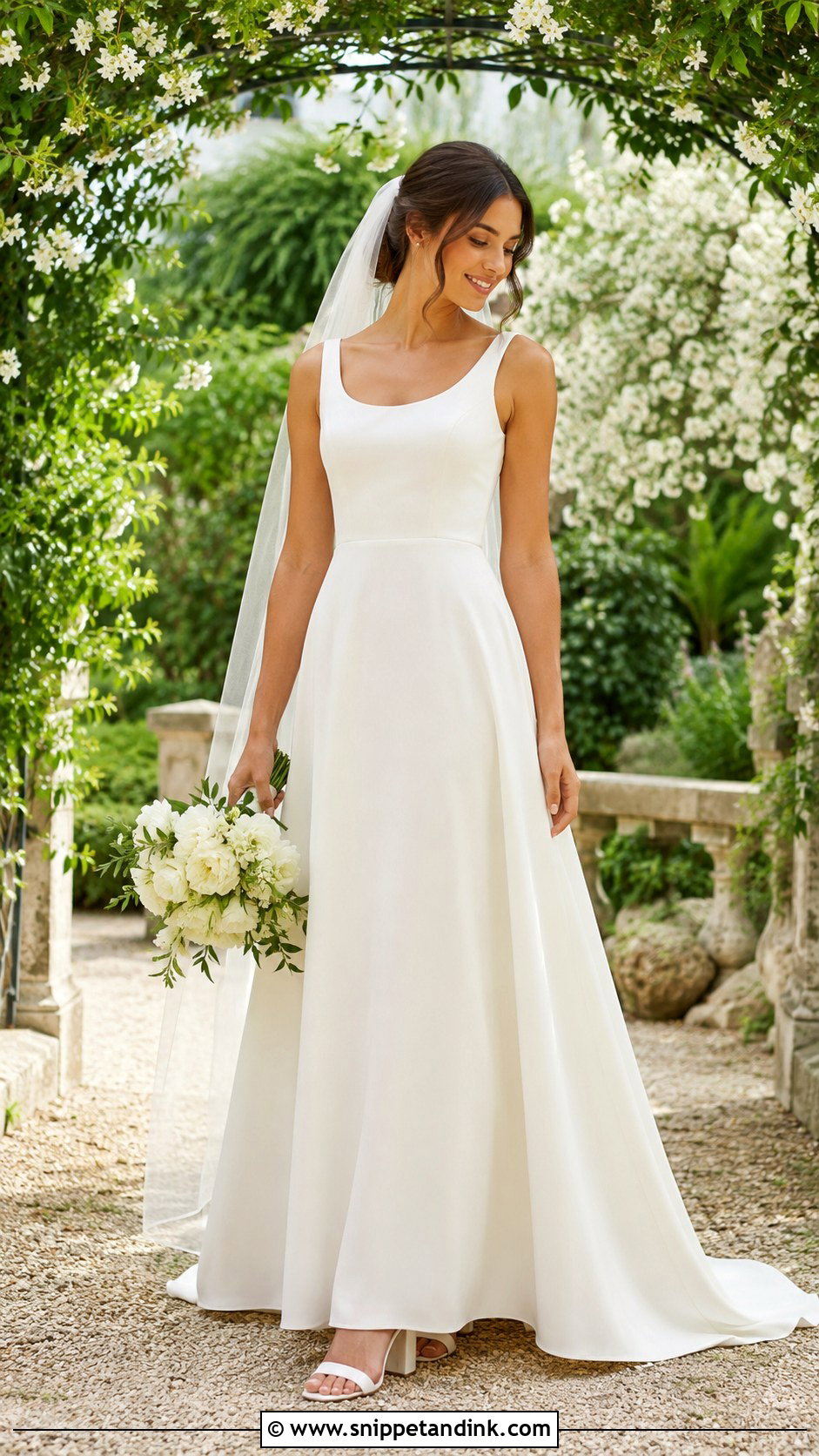 Silk Crepe A Line Wedding Dress - Snippet and Ink - 25 Simple Silk Wedding Dress Ideas
