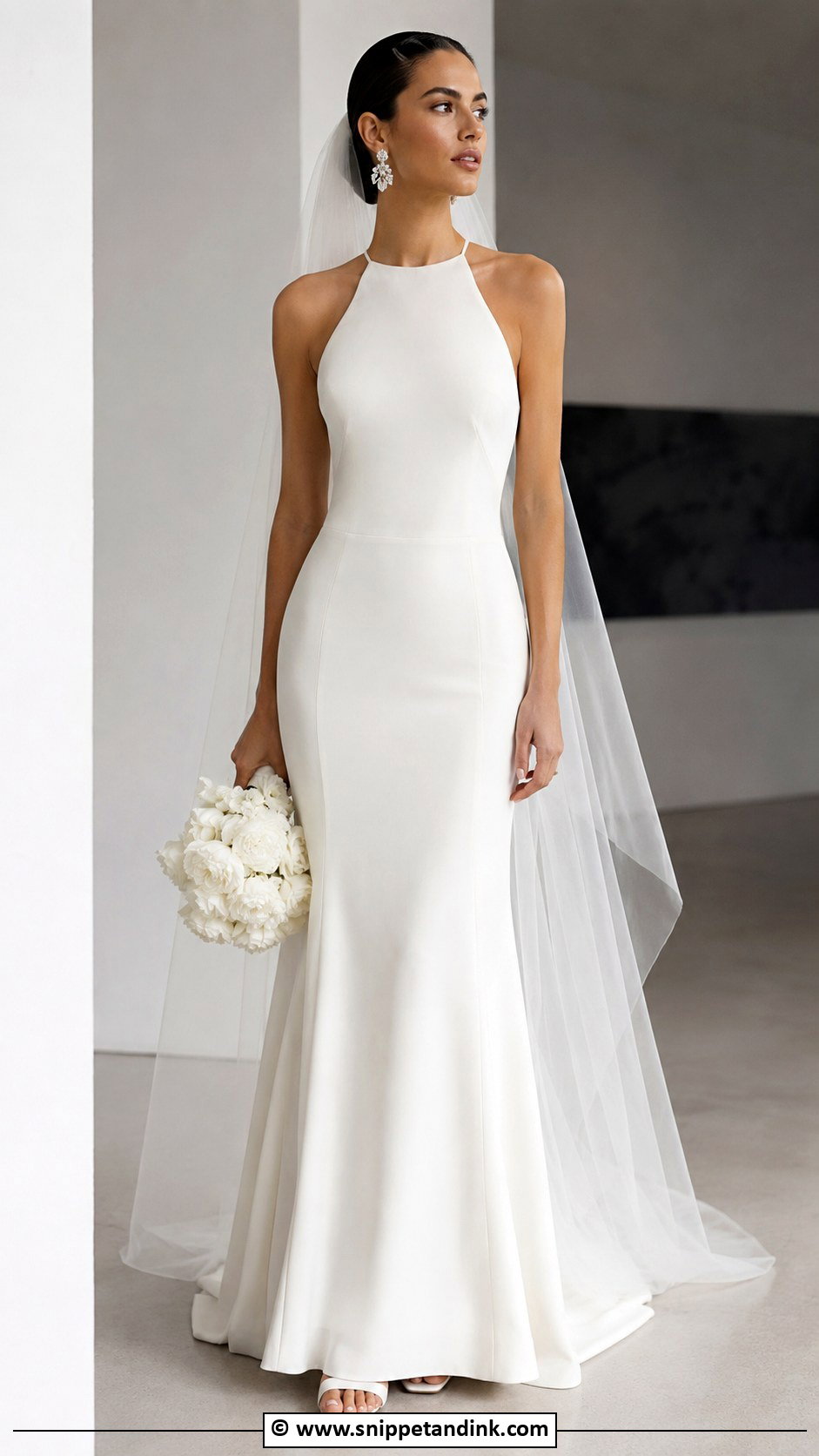 Silk Crepe Wedding Dress - Snippet and Ink - 35 Silk Wedding Dress Ideas