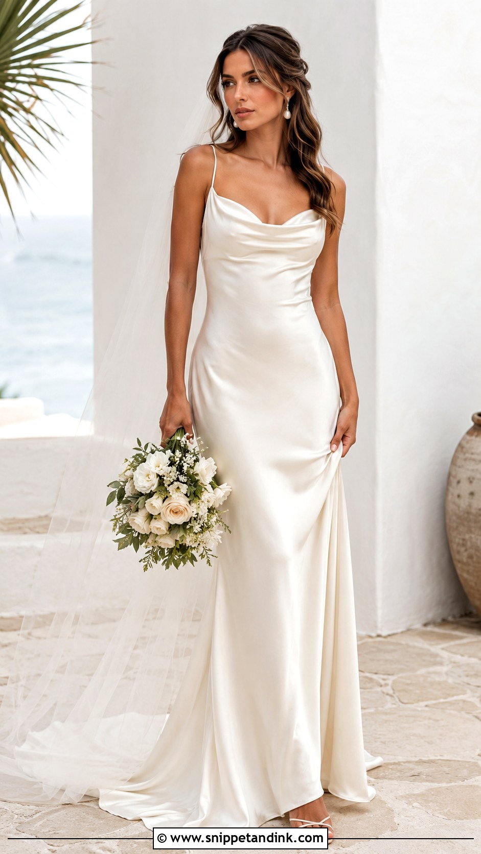 Silk Draped Wedding Dress - Snippet and Ink - 25 Silk Wedding Dresses