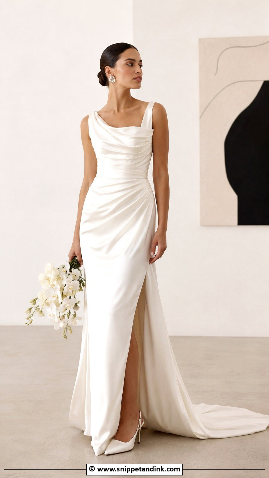Silk Draped Wedding Dress - Snippet and Ink - 35 Silk Wedding Dress Ideas