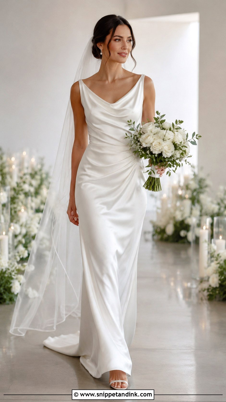 Silk Draped Wedding Gown - Snippet and Ink - 25 Silk Wedding Gown Ideas