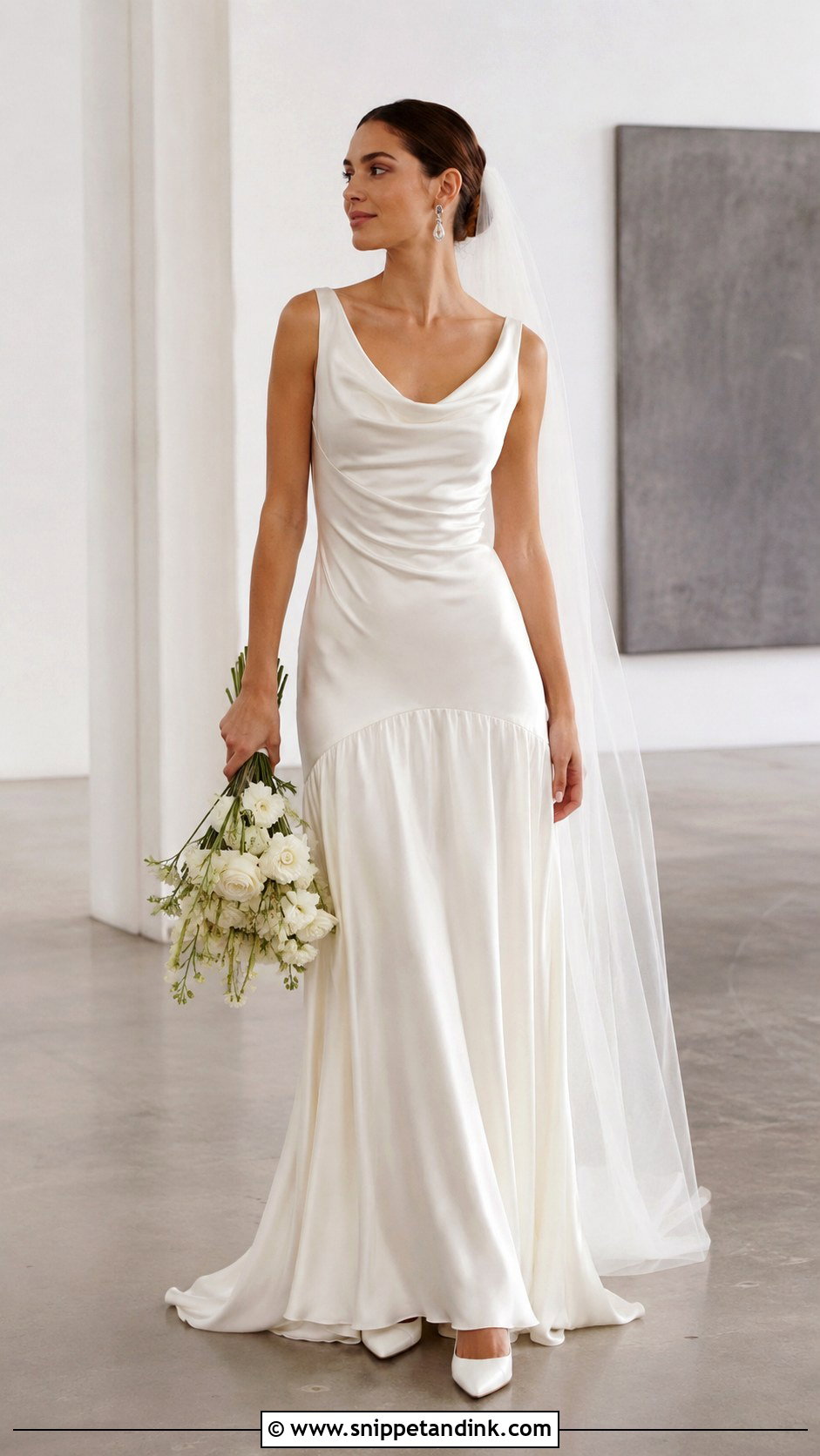 Silk Drop Waist Wedding Dress - Snippet and Ink - 20 Dropwaist Wedding Dresses