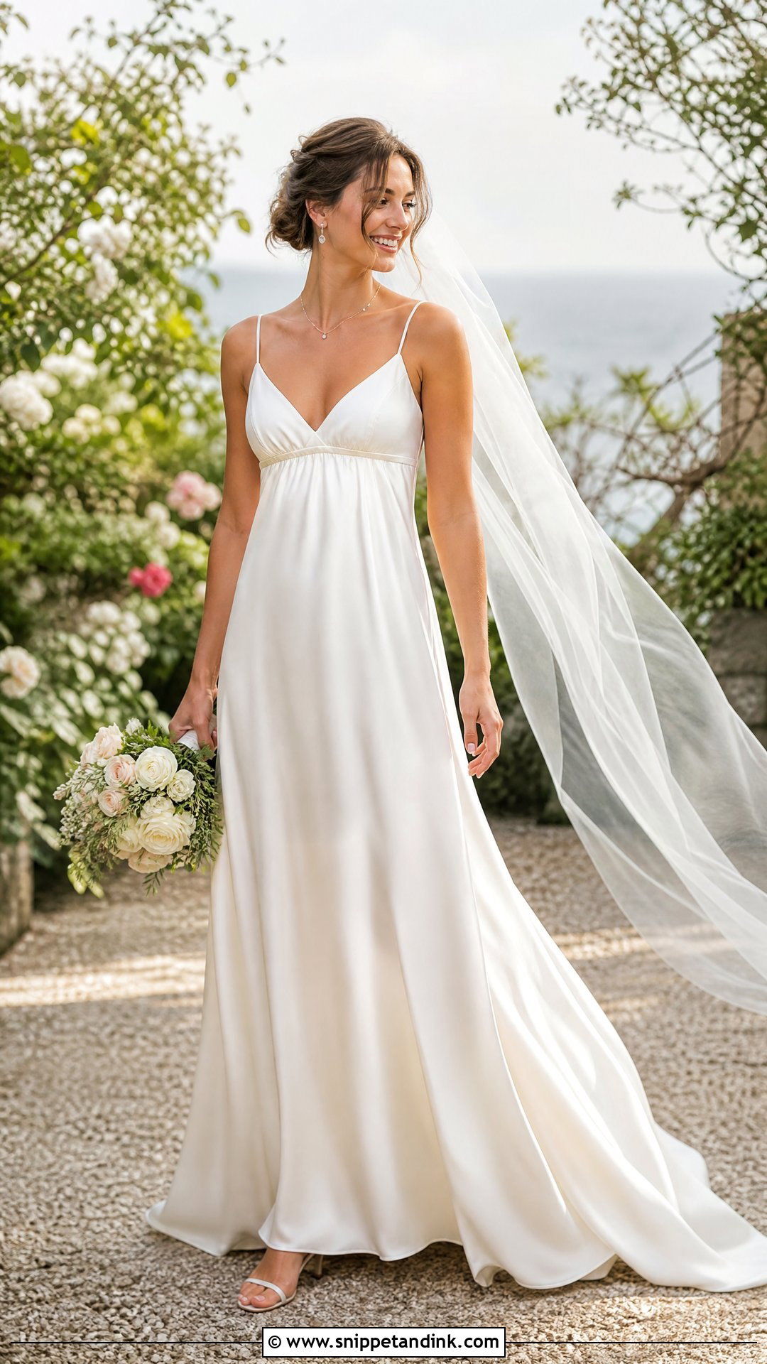 Silk Empire Waist Wedding Dress - Snippet and Ink - 25 Silky Wedding Dress Ideas