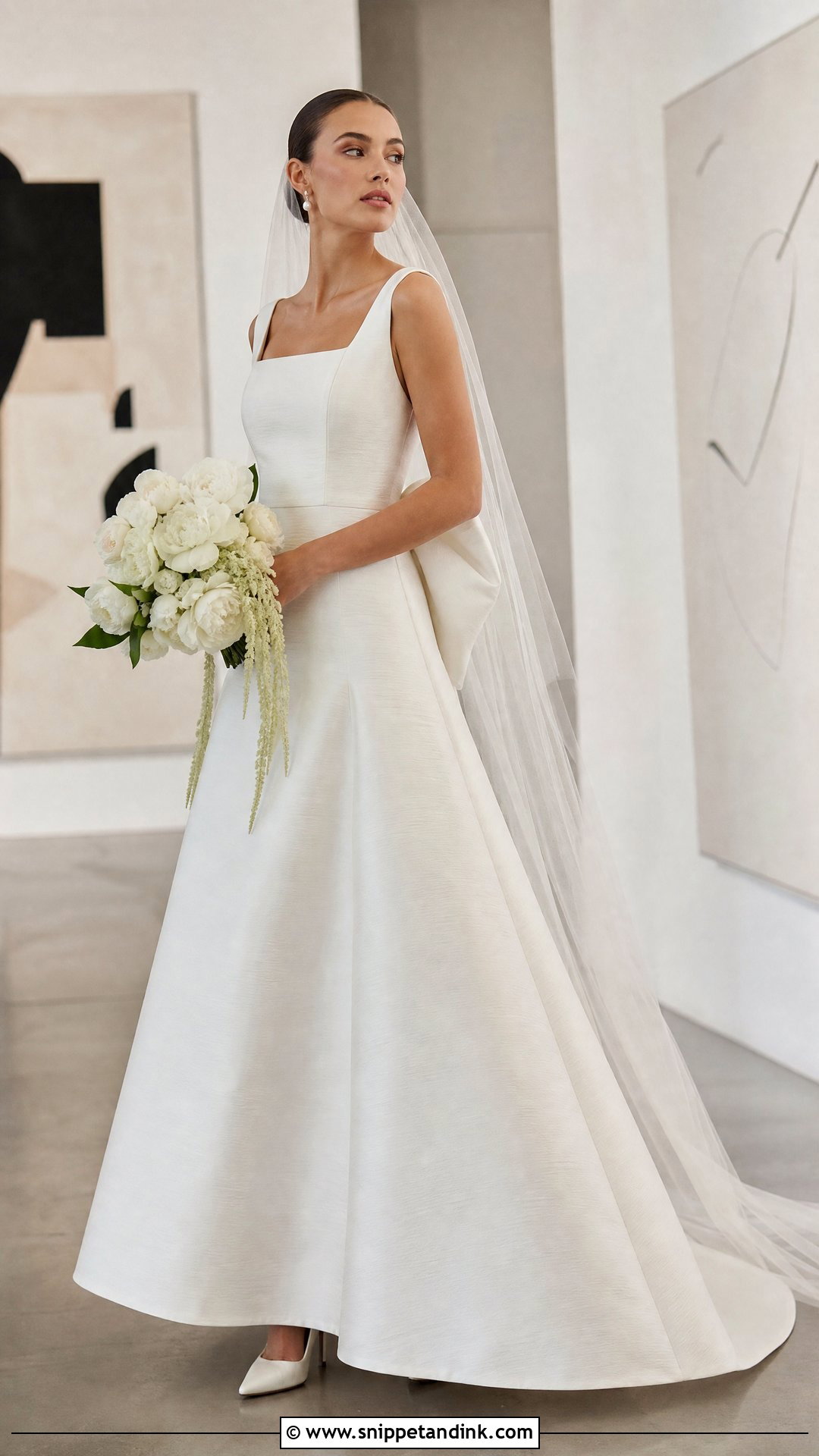 Silk Faille Minimalist Wedding Dress - Snippet and Ink - 20 Wedding Dress Material Fabrics Ideas