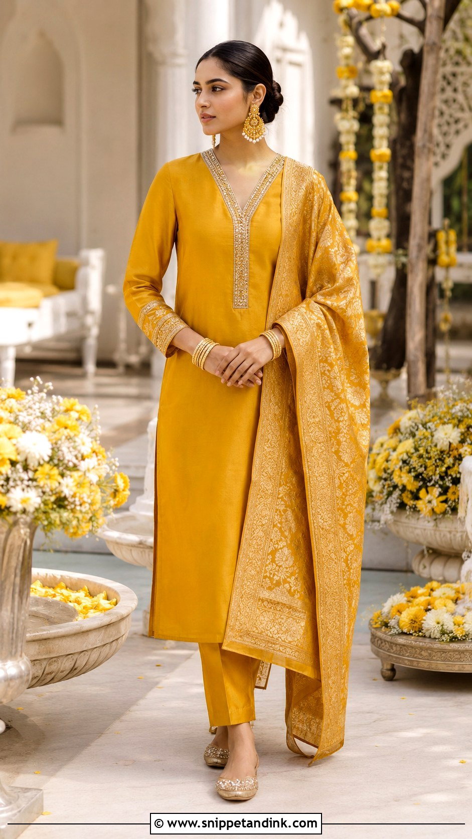 Silk Haldi Suit - Snippet and Ink - 25 Haldi Suit Ideas