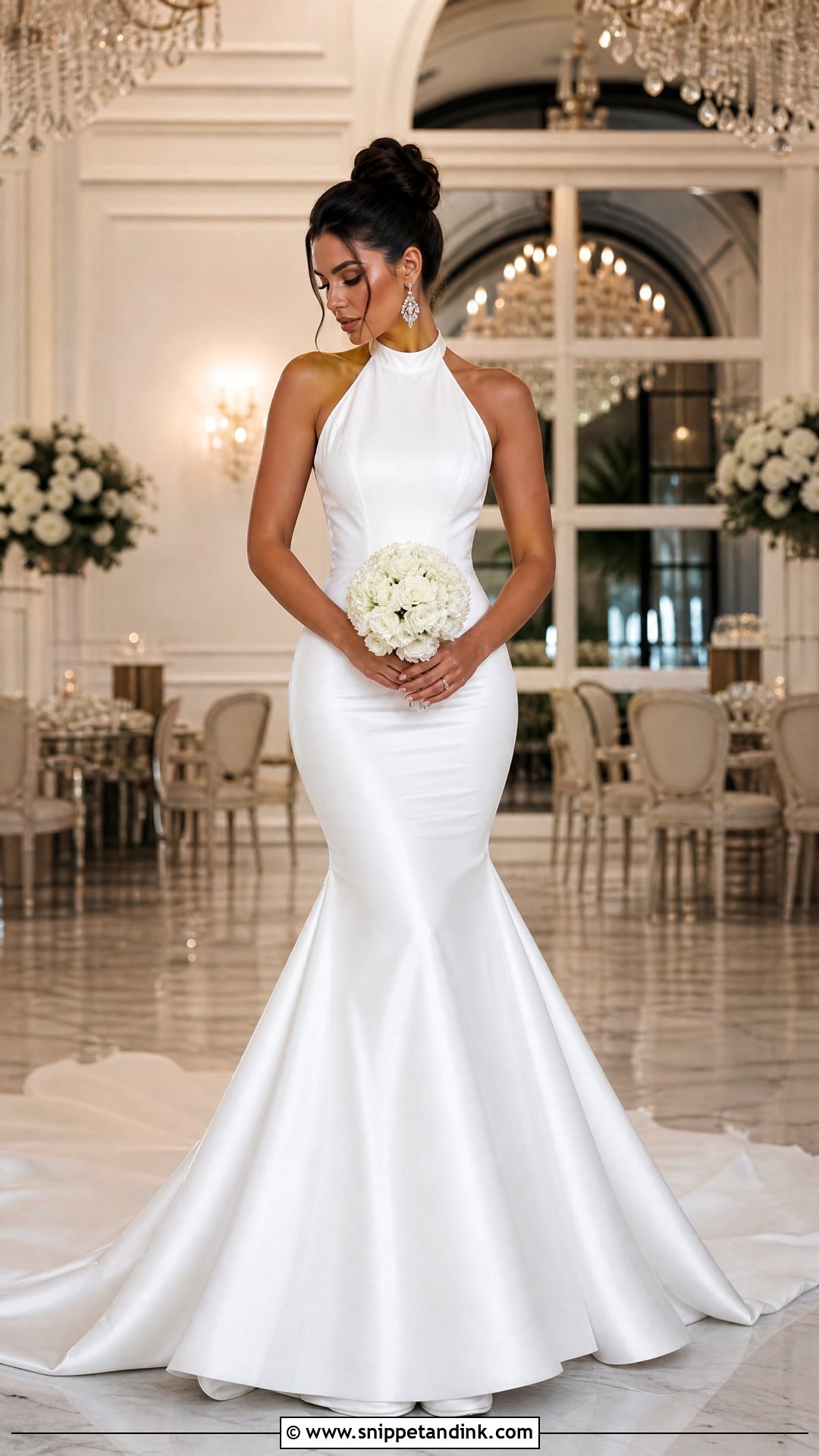 Silk Halter Mermaid Wedding Dress - Snippet and Ink - 20 Silk Halter Wedding Dress Ideas