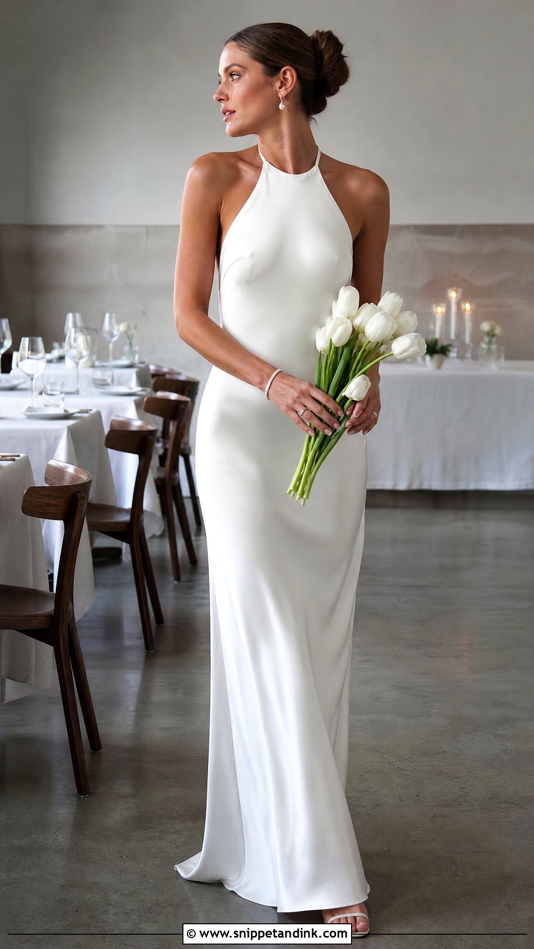 Silk Halter Slip Wedding Dress - Snippet and Ink - 20 Silk Halter Wedding Dress Ideas