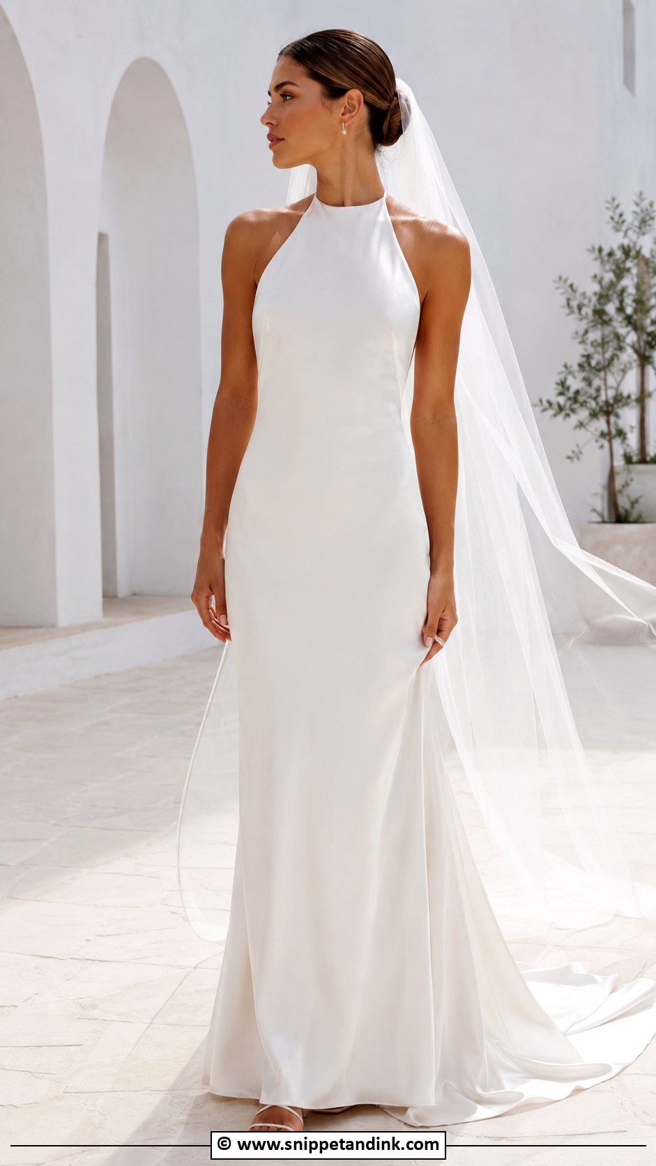 Silk Halter Wedding Dress - Snippet and Ink - 30 Halter Neck Wedding Dress Ideas