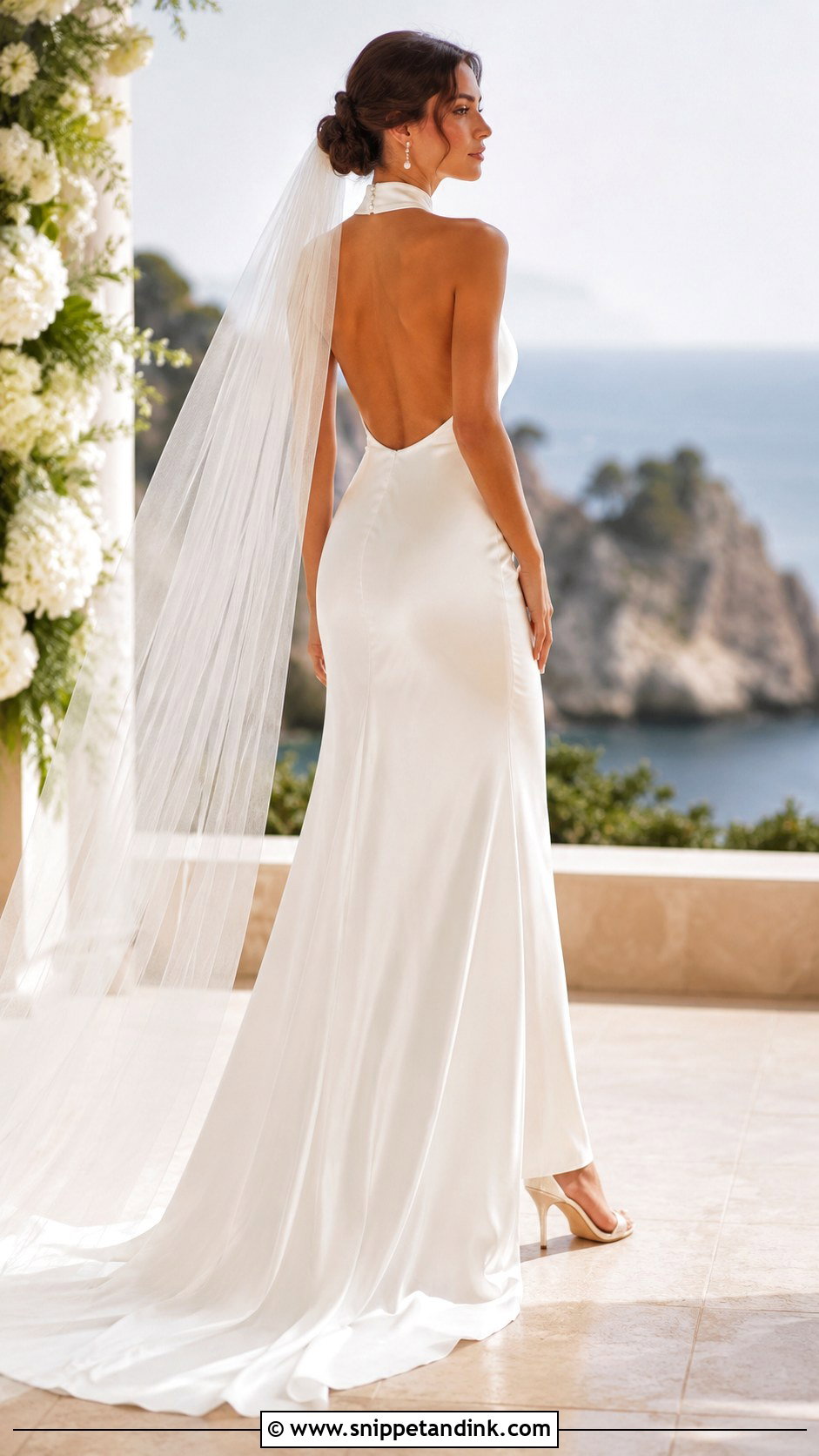 Silk Halter Wedding Gown - Snippet and Ink - 25 Silk Wedding Gown Ideas