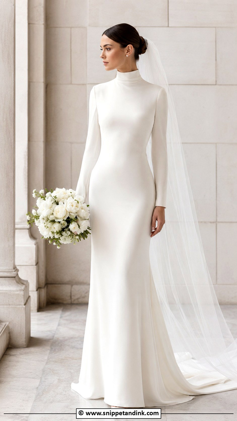 Silk High Neck Wedding Dress - Snippet and Ink - 35 Silk Wedding Dress Ideas