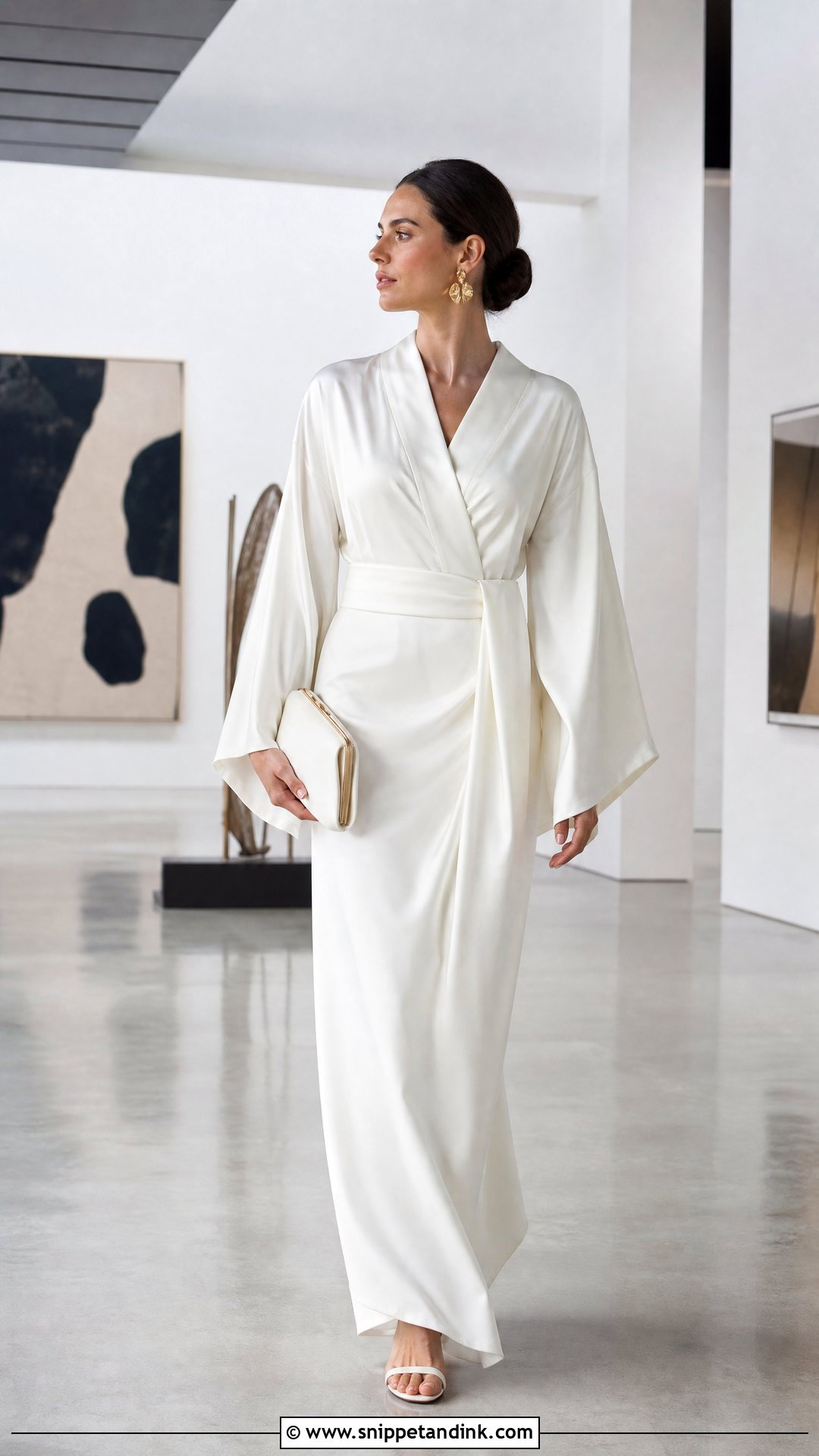 Silk Kimono Robe Wedding Dress - Snippet and Ink - 20 Robe Wedding Dress Ideas