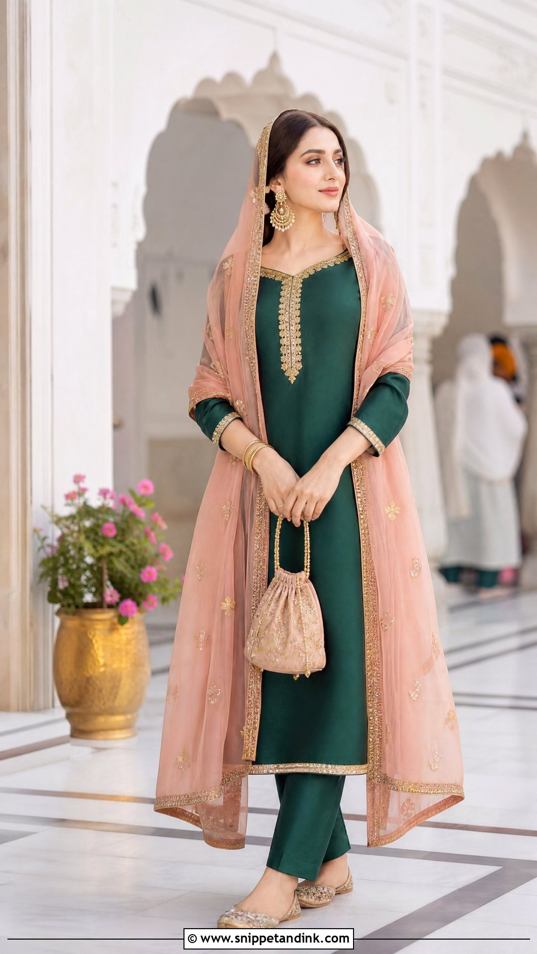 Silk Kurta And Trousers For Gurdwara Wedding - Snippet and Ink - 20 Gurdwara Wedding Outfit Ideas