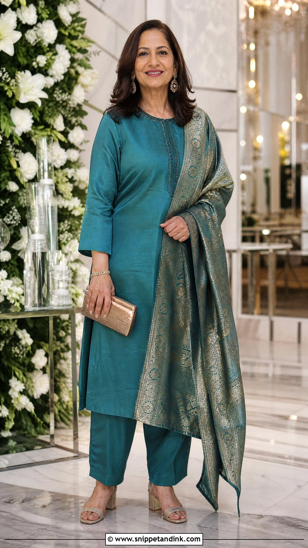 Silk Kurta Set for Women Over 50 - Snippet and Ink - 25 Kurta Set for Wedding Ideas