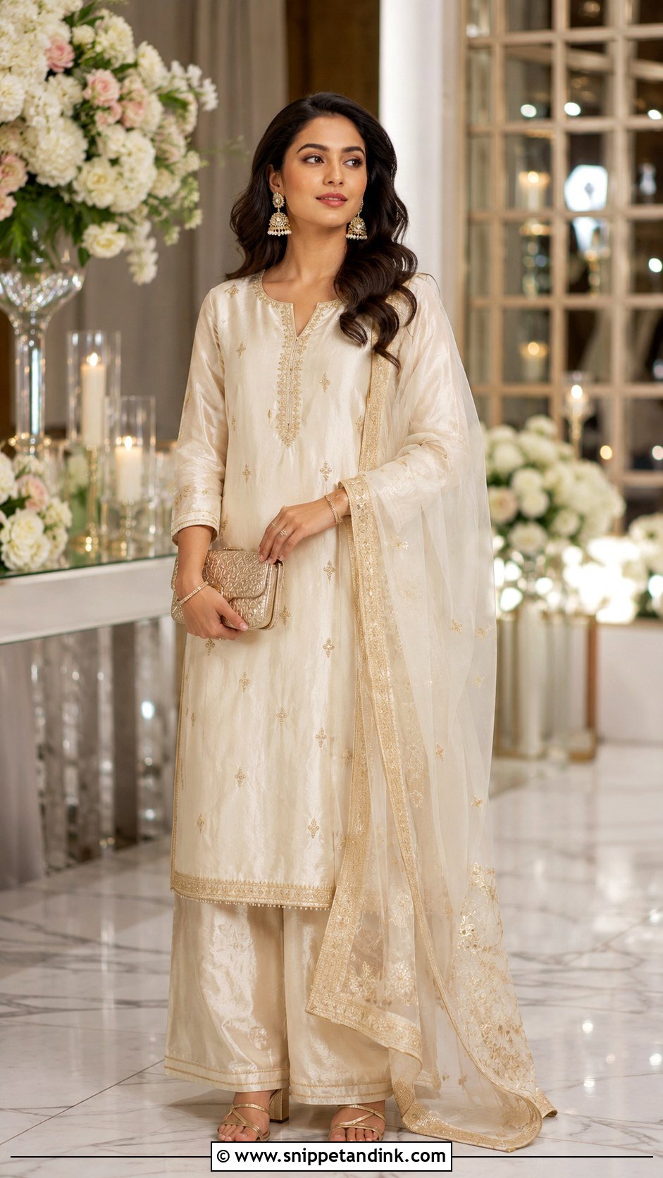 Silk Kurti With Palazzo Pants - Snippet and Ink - 20 Wedding Kurti Ideas