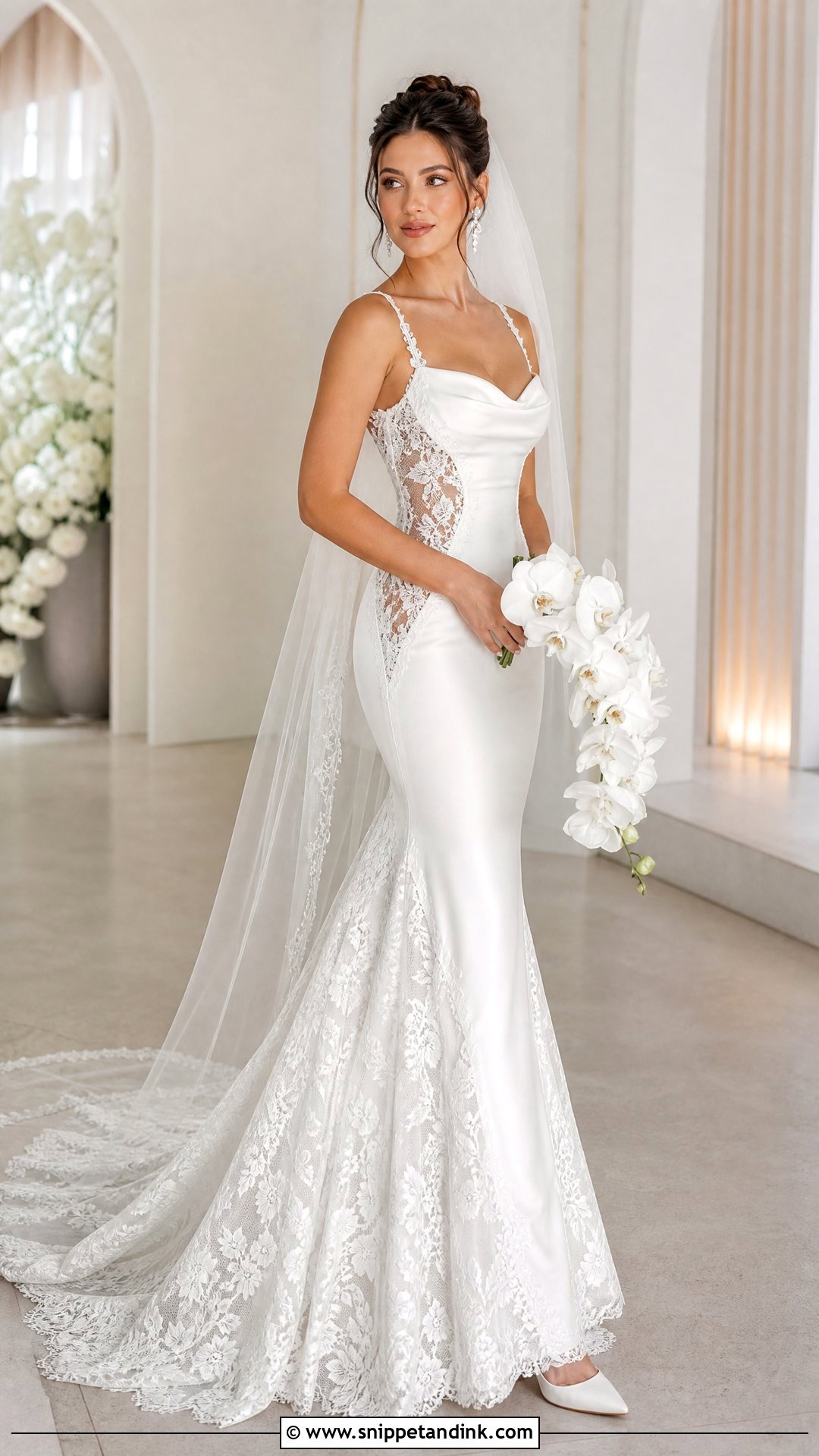 Silk Lace Mermaid Wedding Dress - Snippet and Ink - 20 Silk Lace Wedding Dress Ideas